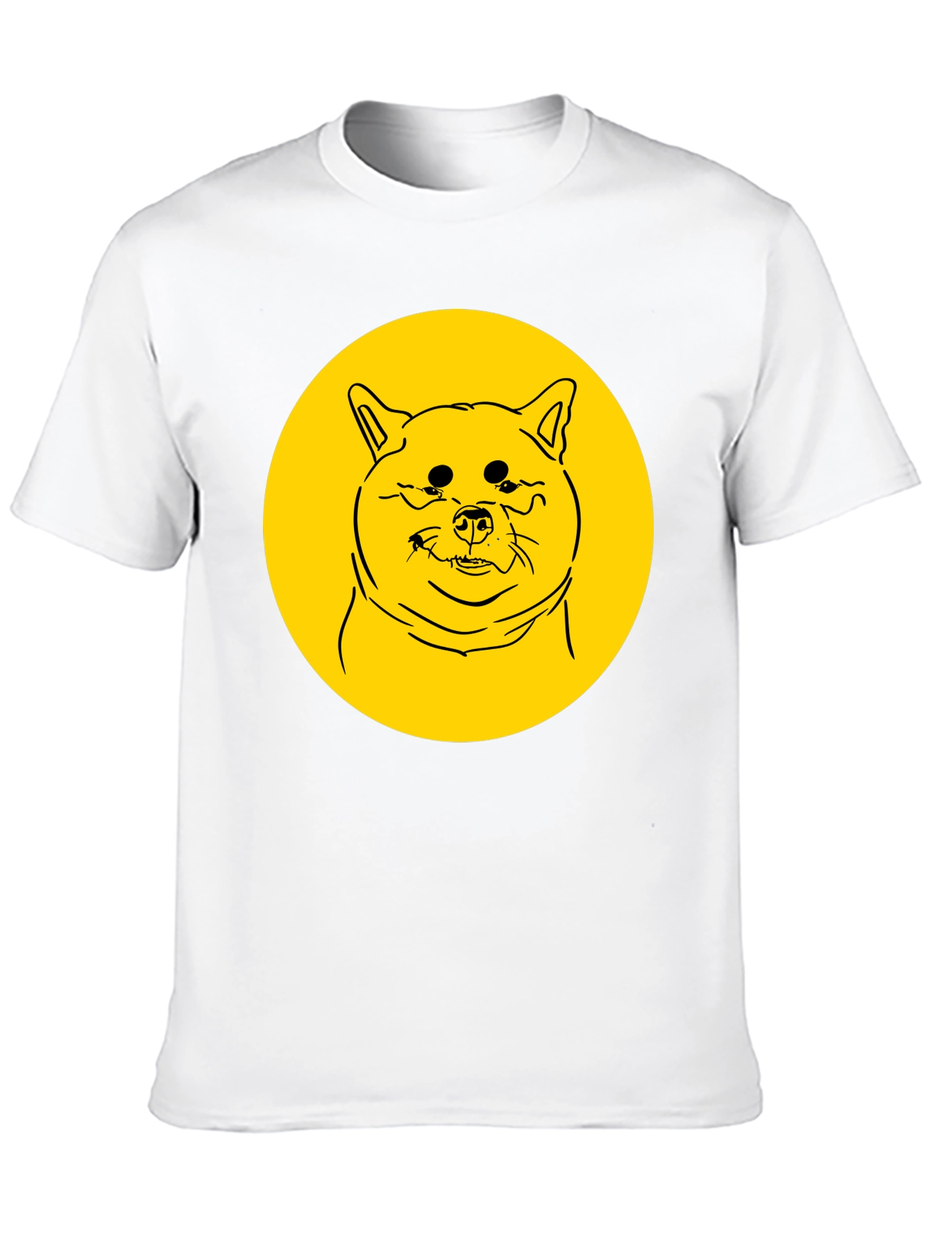 Doge Meme Graphic Tee - Black Cotton T-Shirt