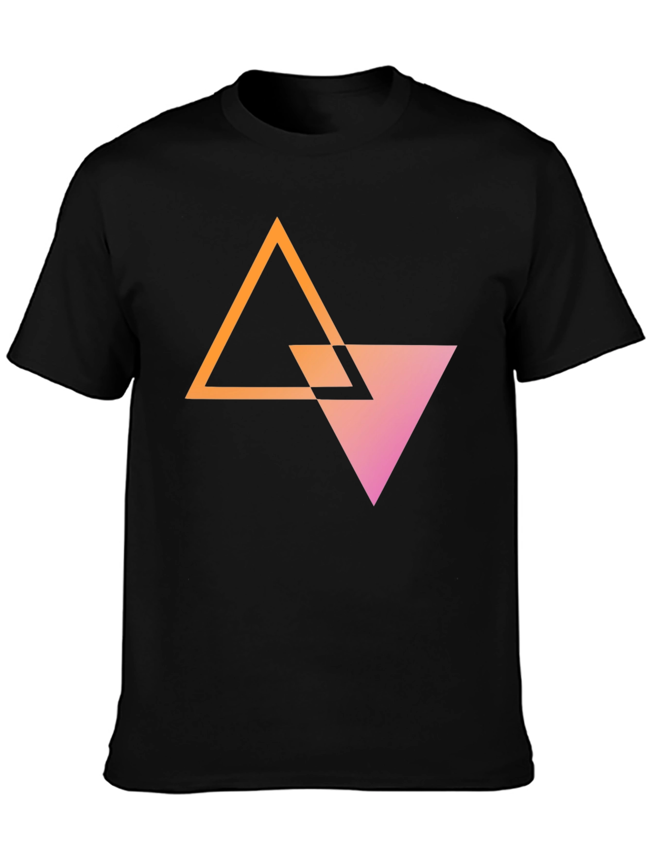 Geometric Triangle Graphic Tee - Stylish Unisex T-Shirt