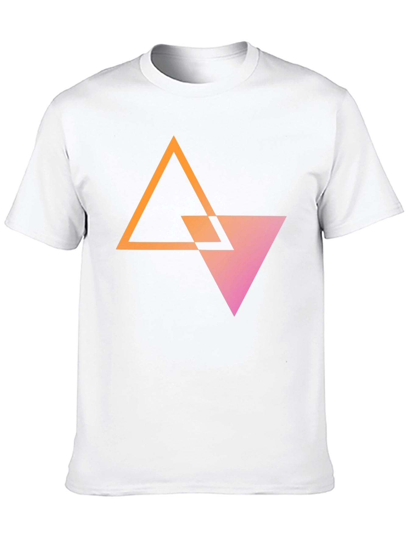 Geometric Triangle Graphic Tee - Stylish Unisex T-Shirt