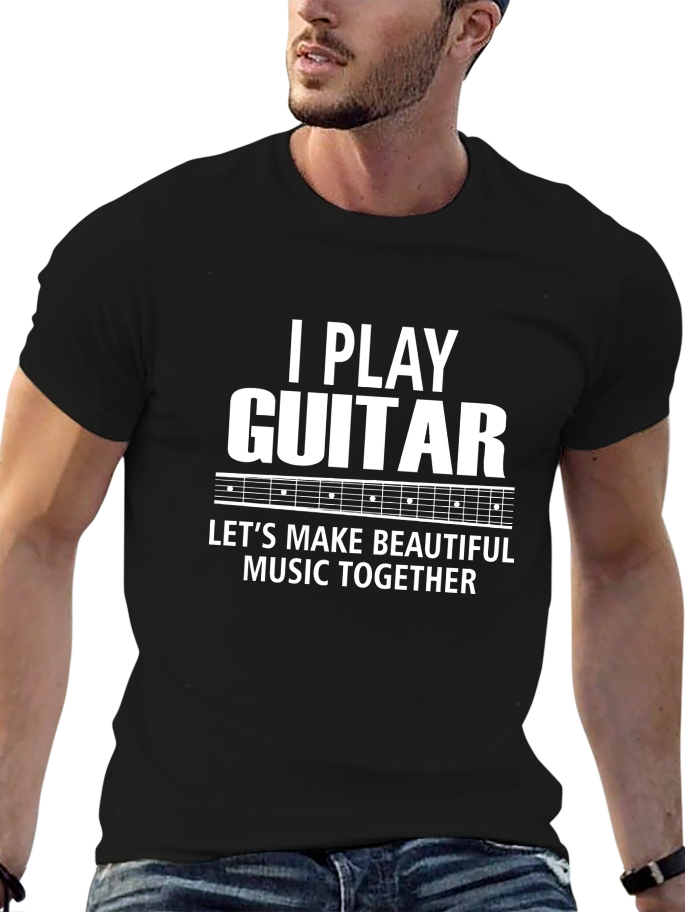 I Play Guitar Graphic T-Shirt - Musician Tee