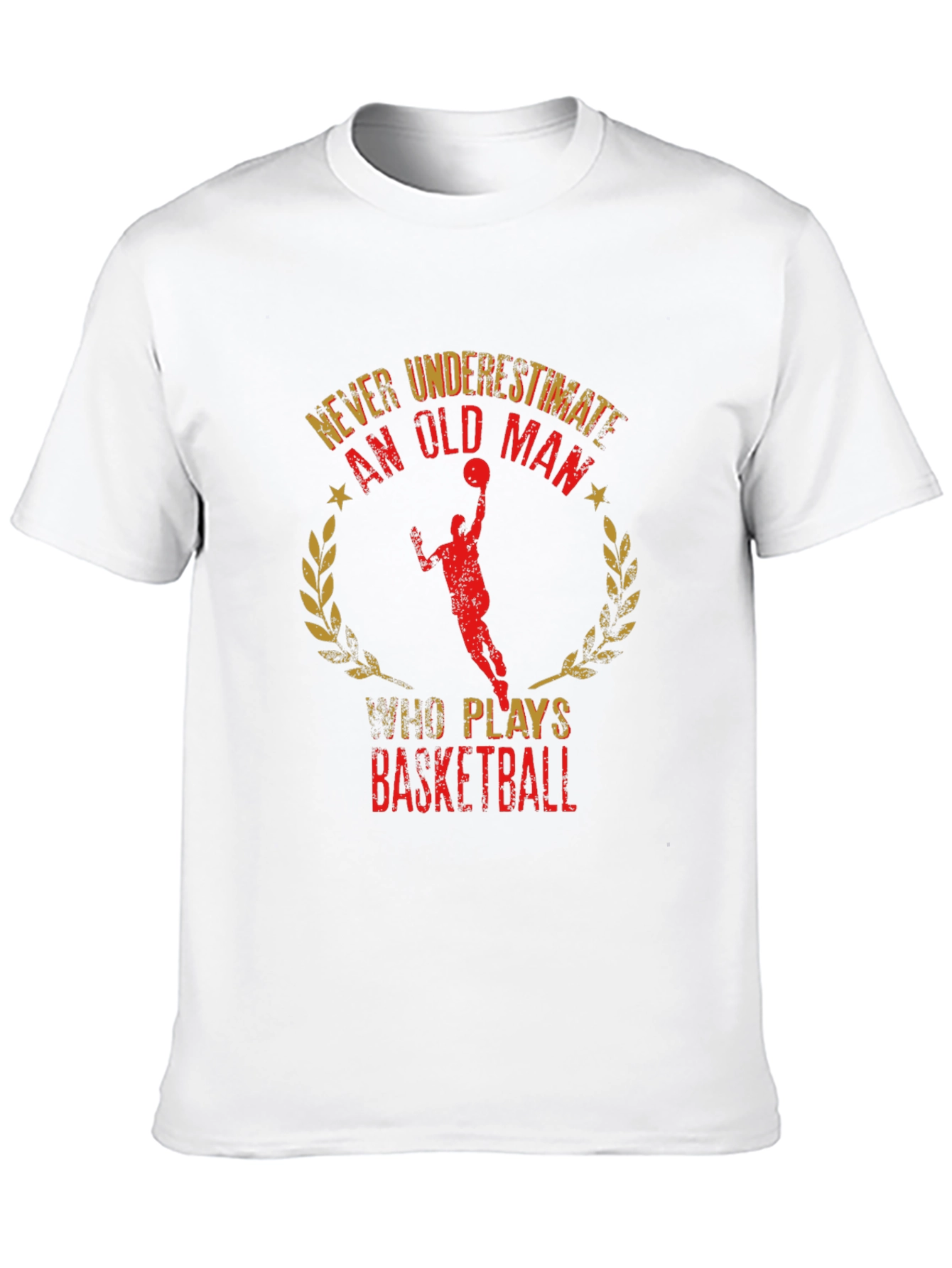 Never Underestimate Old Man Basketball Black Tee