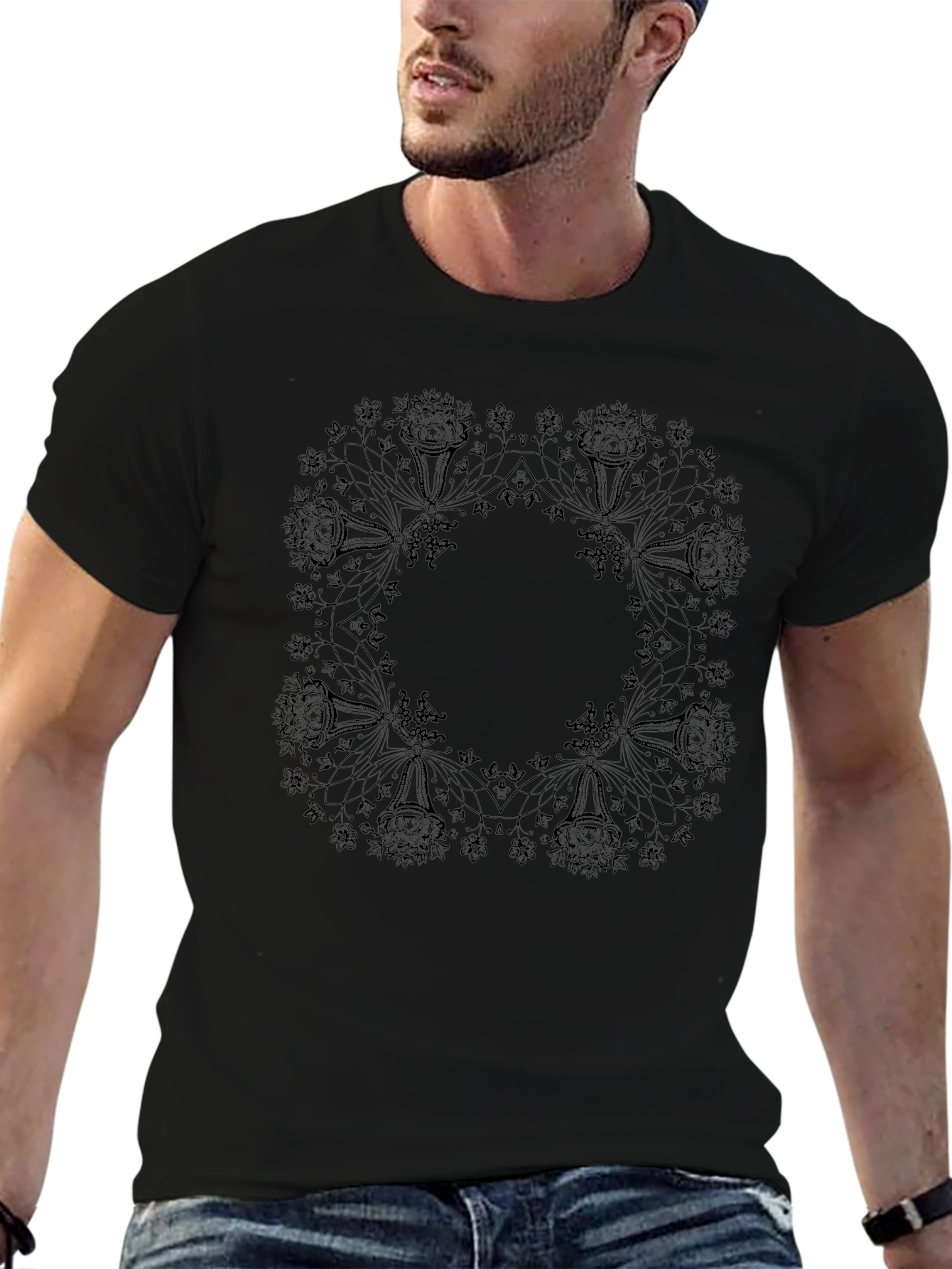 Graphic Print Black T-Shirt - Stylish & Comfortable