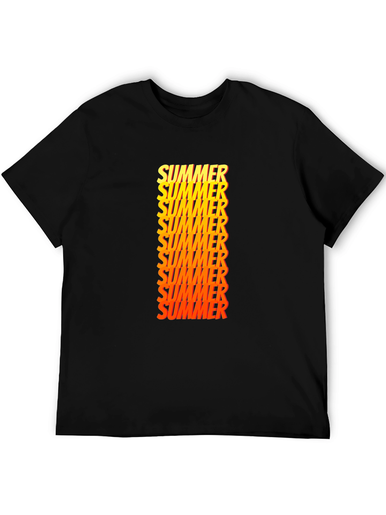 Summer Graphic Print Crew Neck T-Shirt