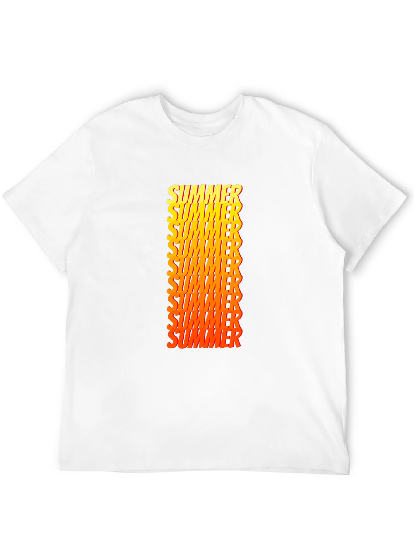 Summer Graphic Print Crew Neck T-Shirt