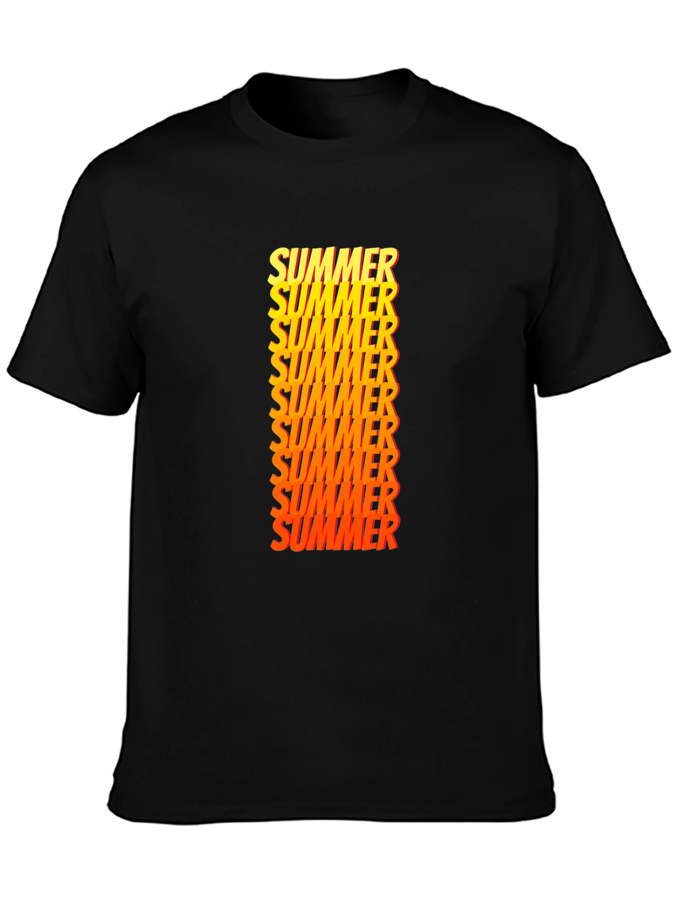 Summer Graphic Print Crew Neck T-Shirt