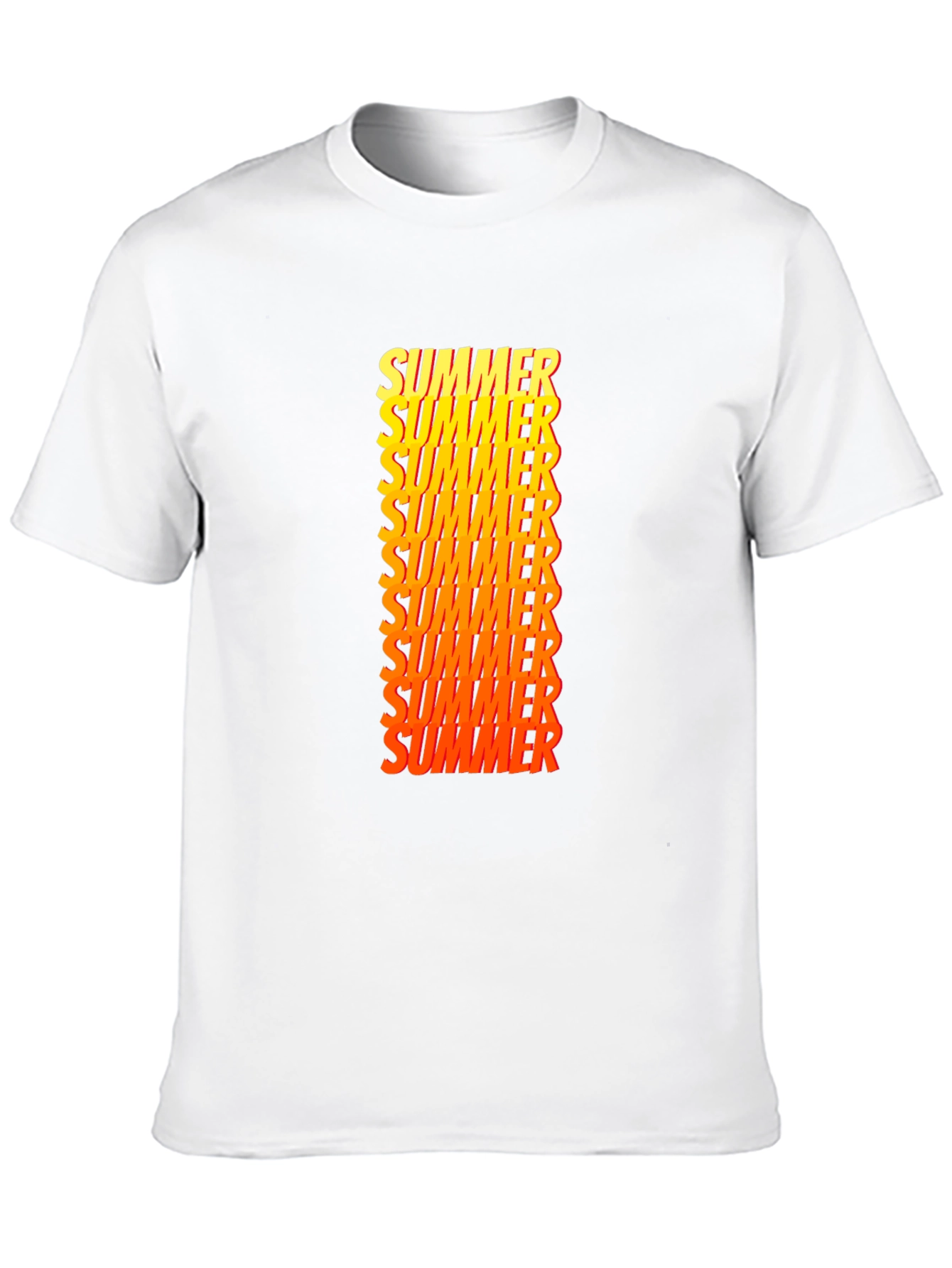 Summer Graphic Print Crew Neck T-Shirt