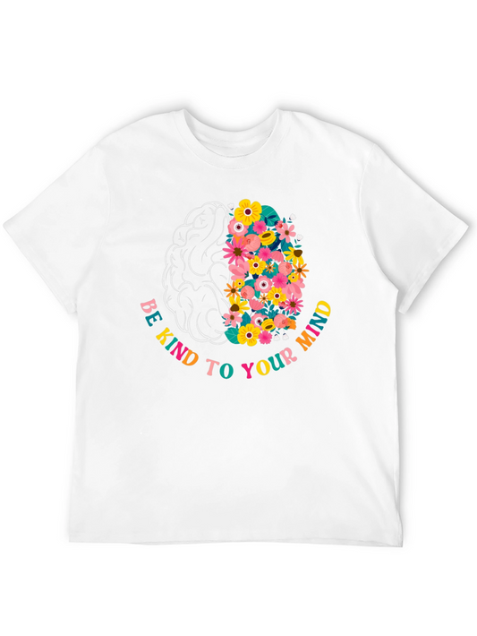 Be Kind to Your Mind Floral Brain T-Shirt