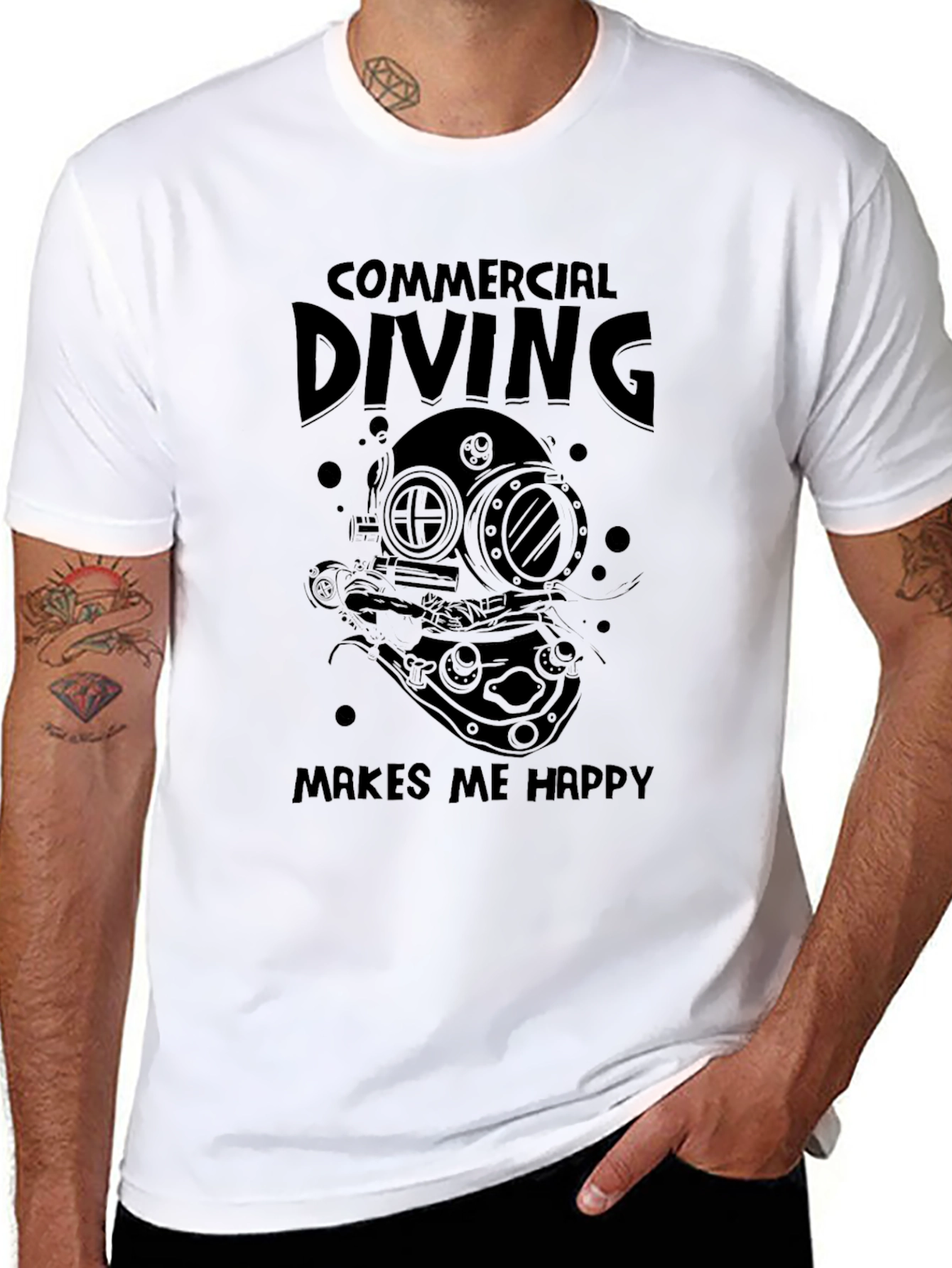 Commercial Diving Makes Me Happy T-Shirt