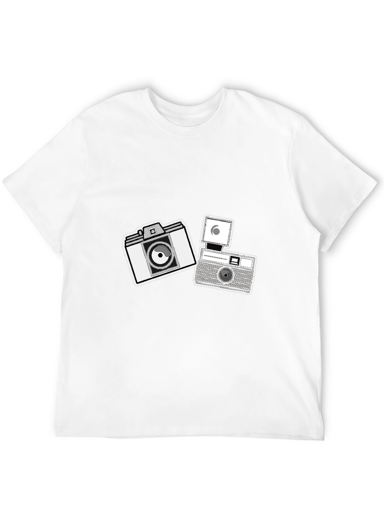 Retro Camera Graphic Black Tee