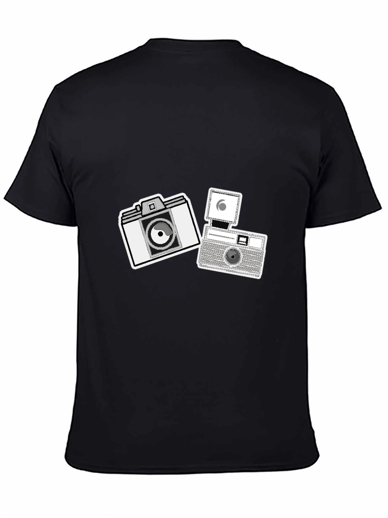 Retro Camera Graphic Black Tee