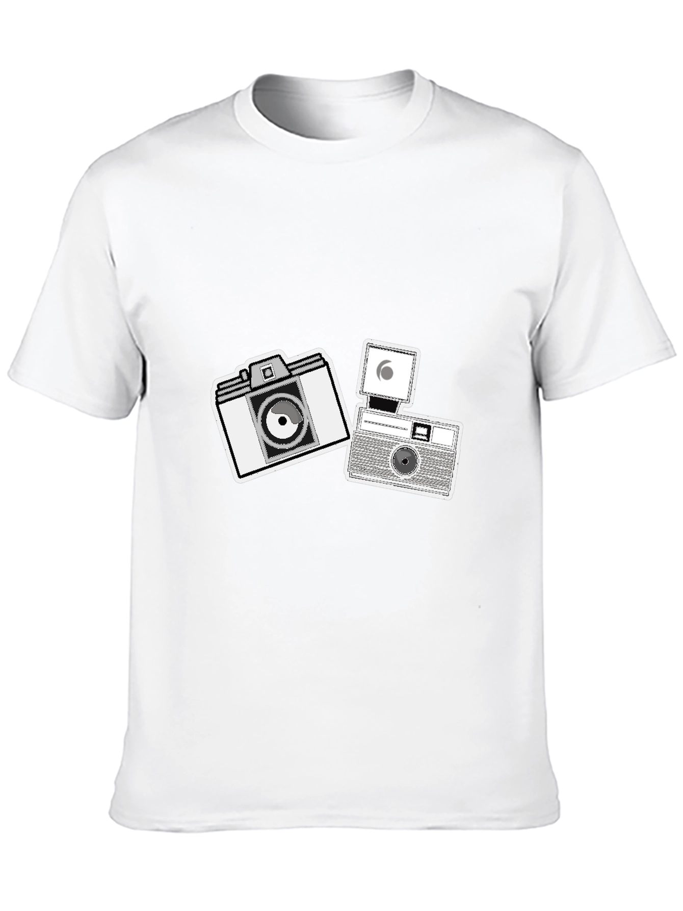 Retro Camera Graphic Black Tee