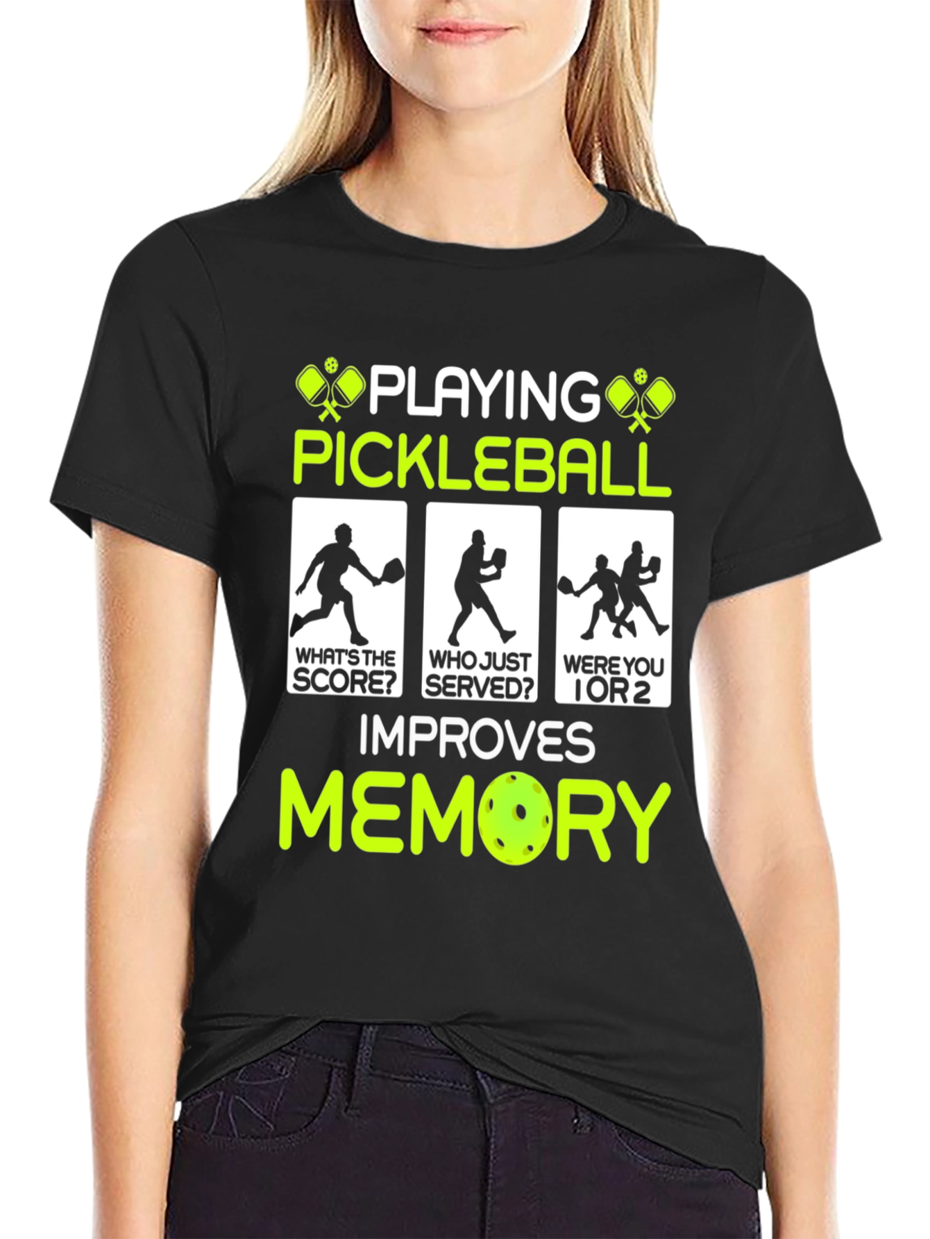 Pickleball Improves Memory Funny T-Shirt