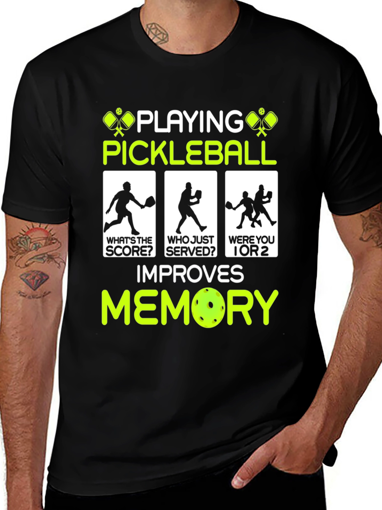 Pickleball Improves Memory Funny T-Shirt