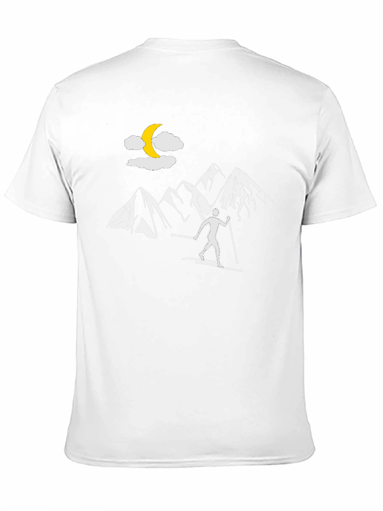 Skiing in Moonlight Graphic Tee