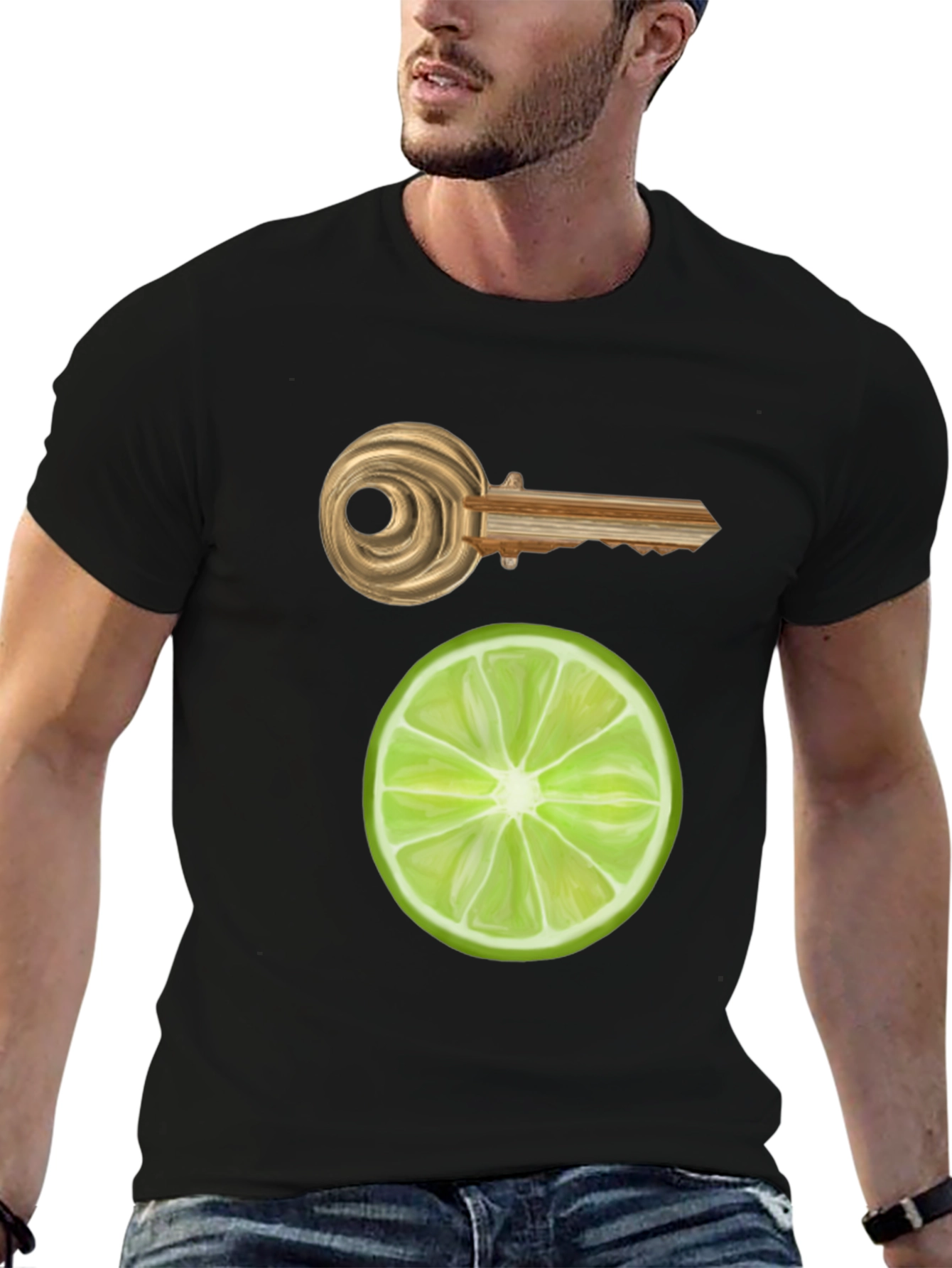Key Lime Graphic Tee - Novelty Fruit Design