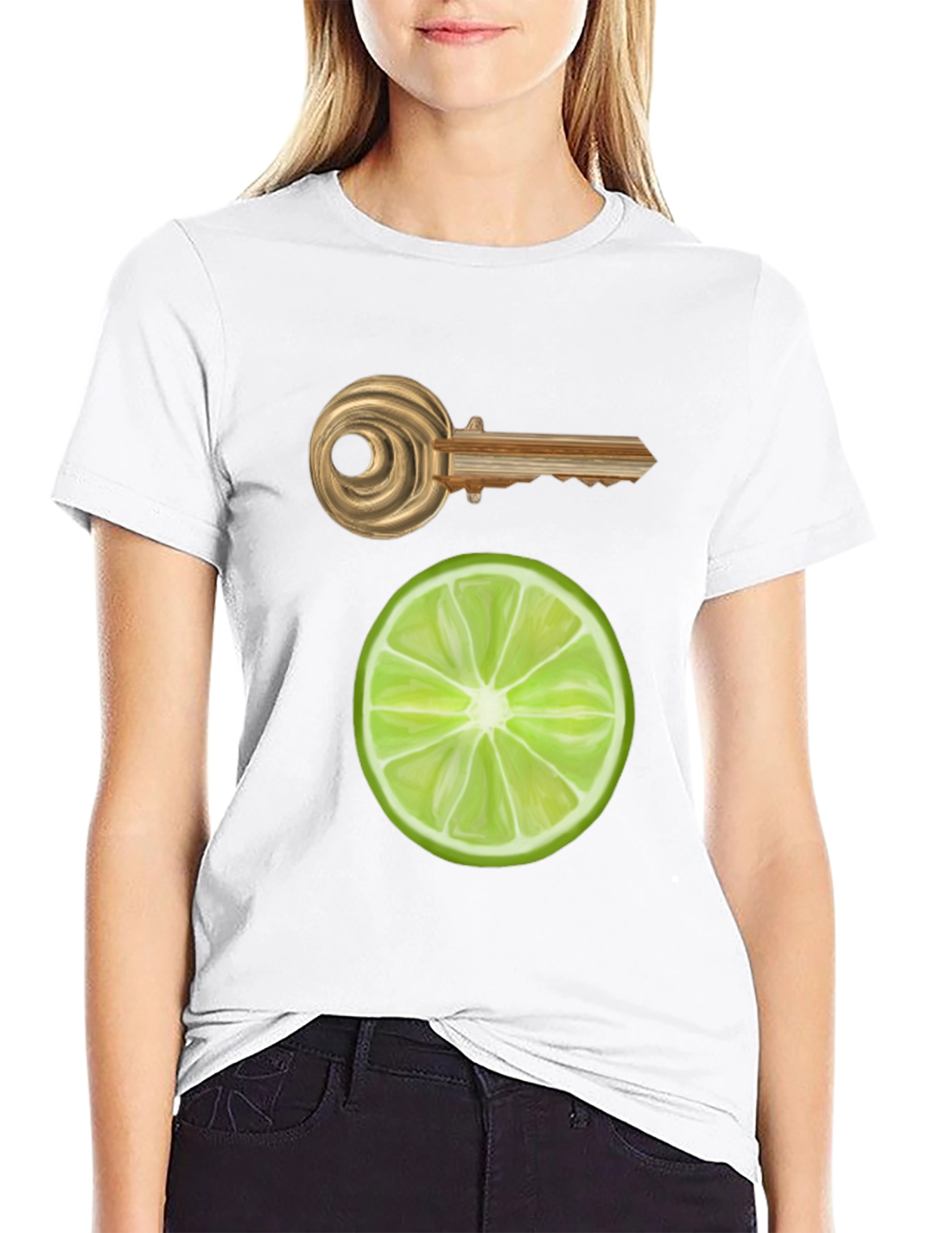 Key Lime Graphic Tee - Novelty Fruit Design