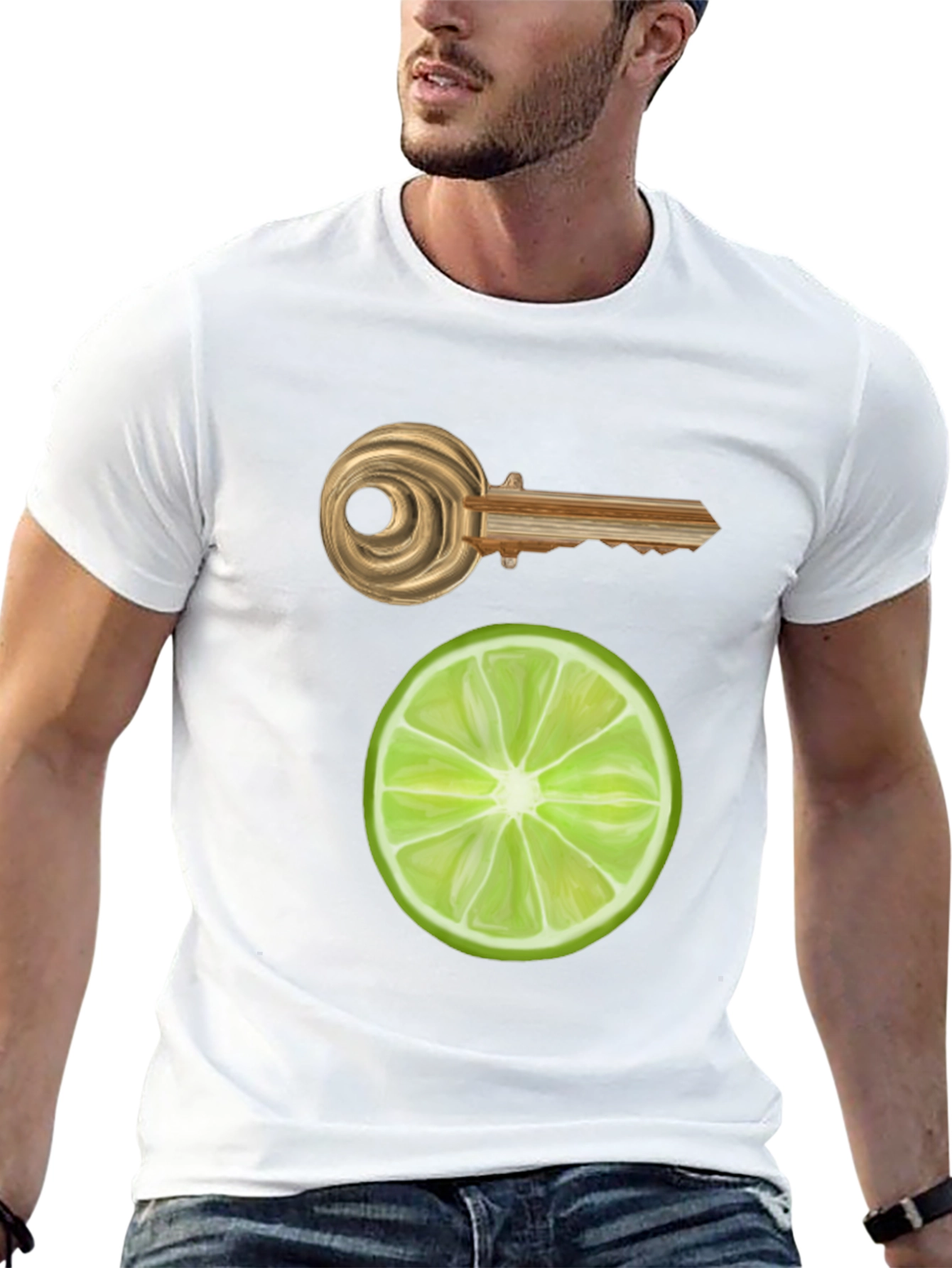Key Lime Graphic Tee - Novelty Fruit Design