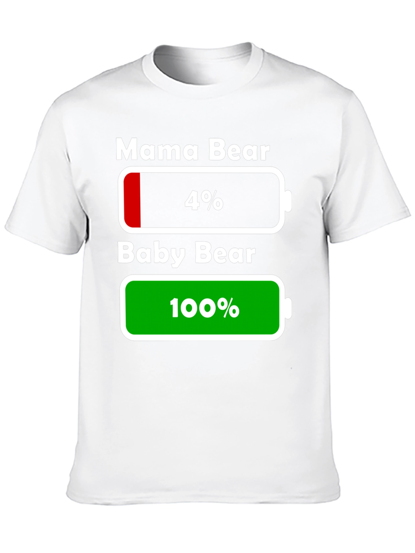 Mama & Baby Bear Battery Low/Full T-Shirt