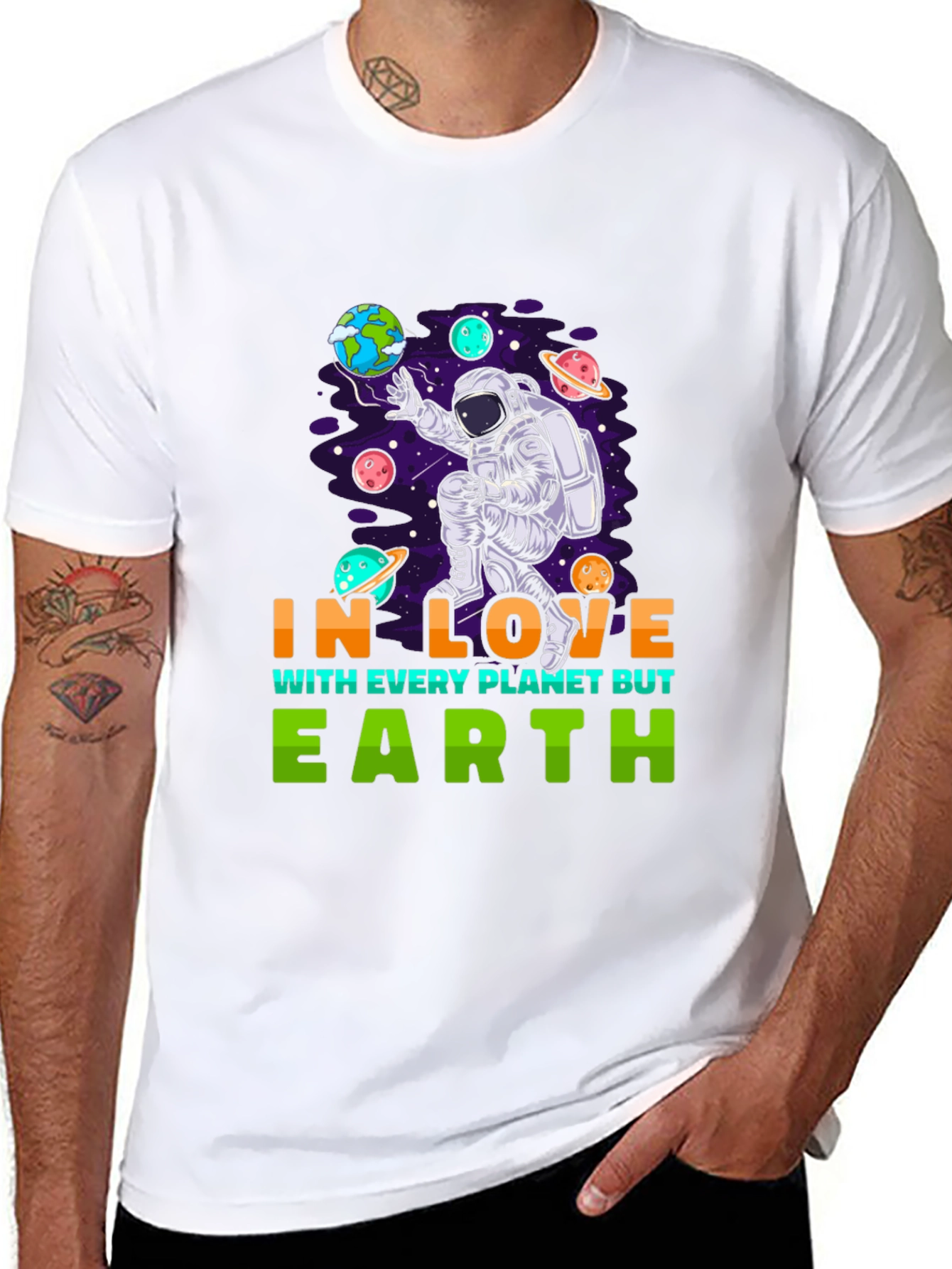 In Love With Every Planet But Earth Graphic Tee