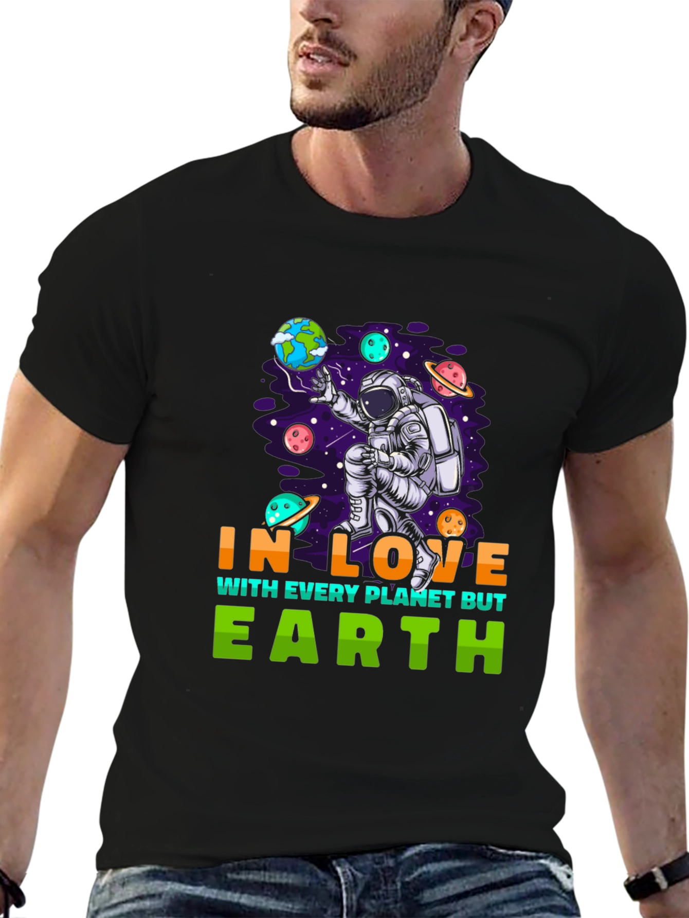 In Love With Every Planet But Earth Graphic Tee
