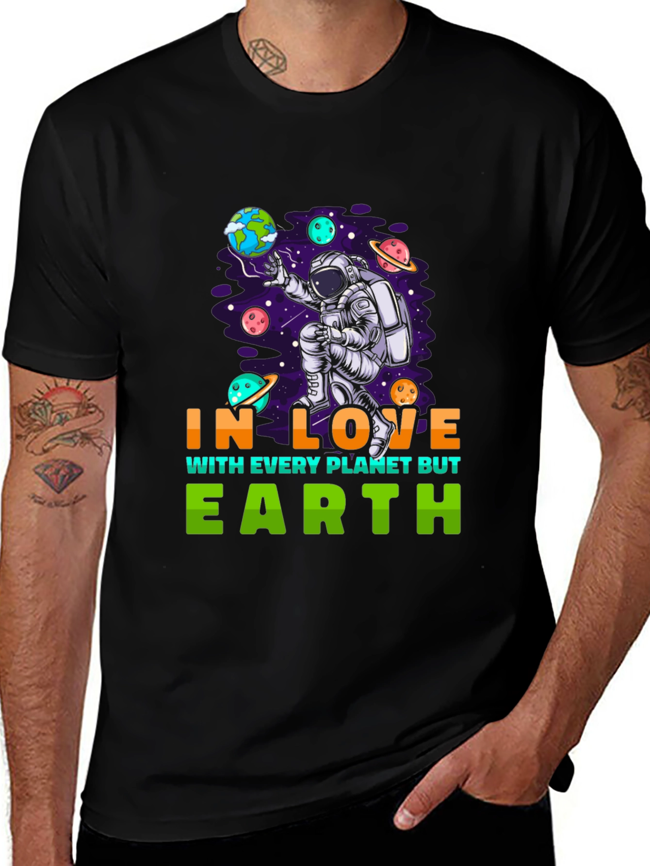 In Love With Every Planet But Earth Graphic Tee