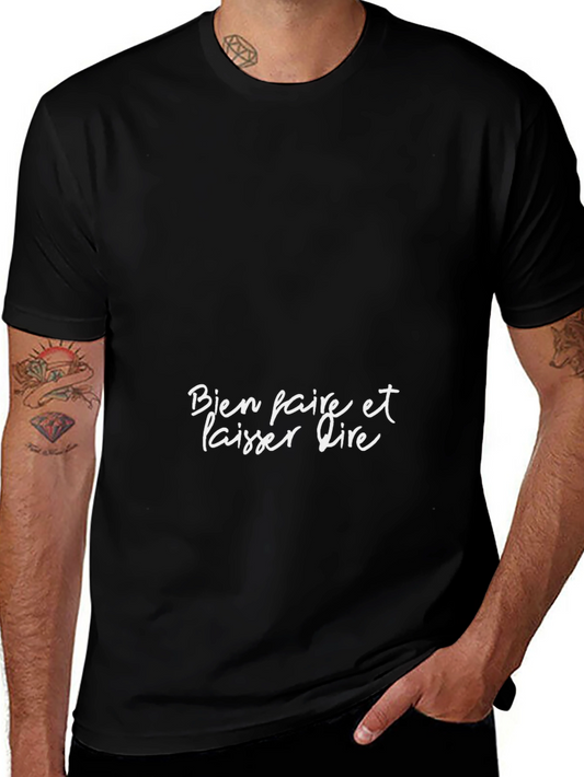 Bien Faire T-Shirt: Classic Black French Slogan Tee