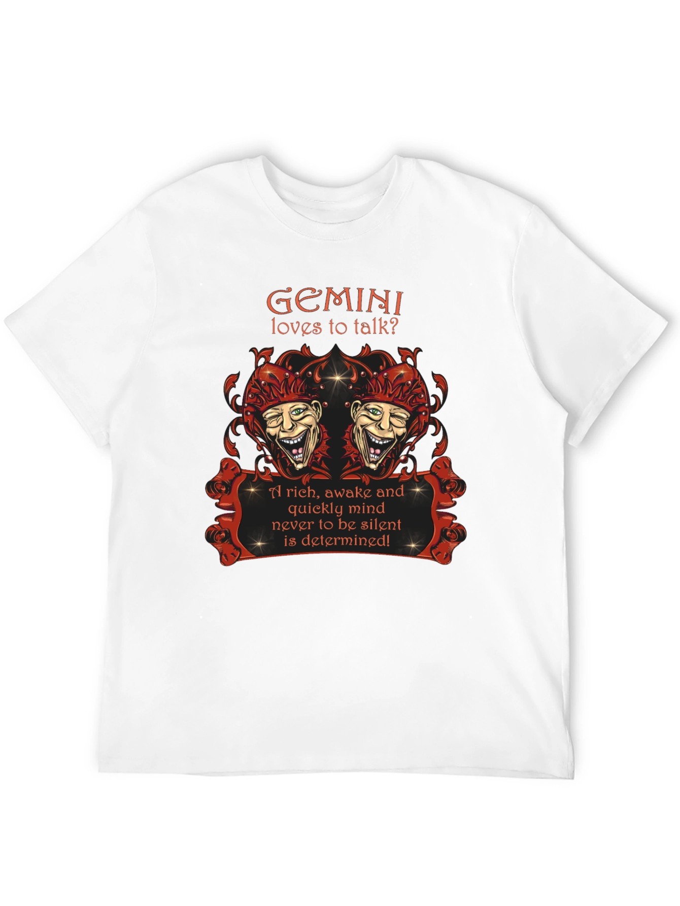 Gemini Zodiac T-Shirt: Loves to Talk? Design