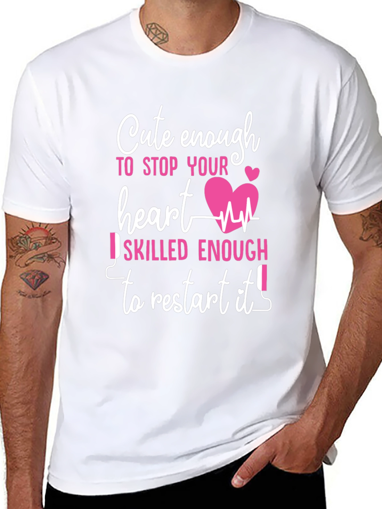 Cute Enough Heart Skilled Nurse T-Shirt