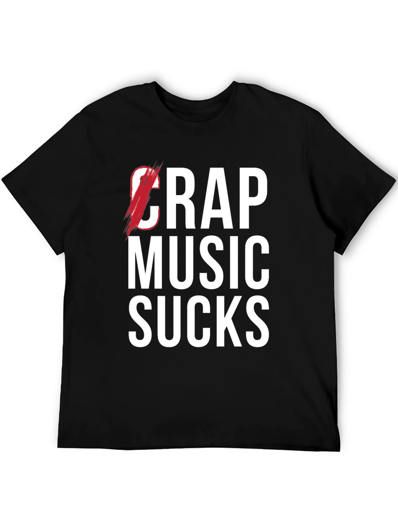 Crap Music Sucks Graphic Tee