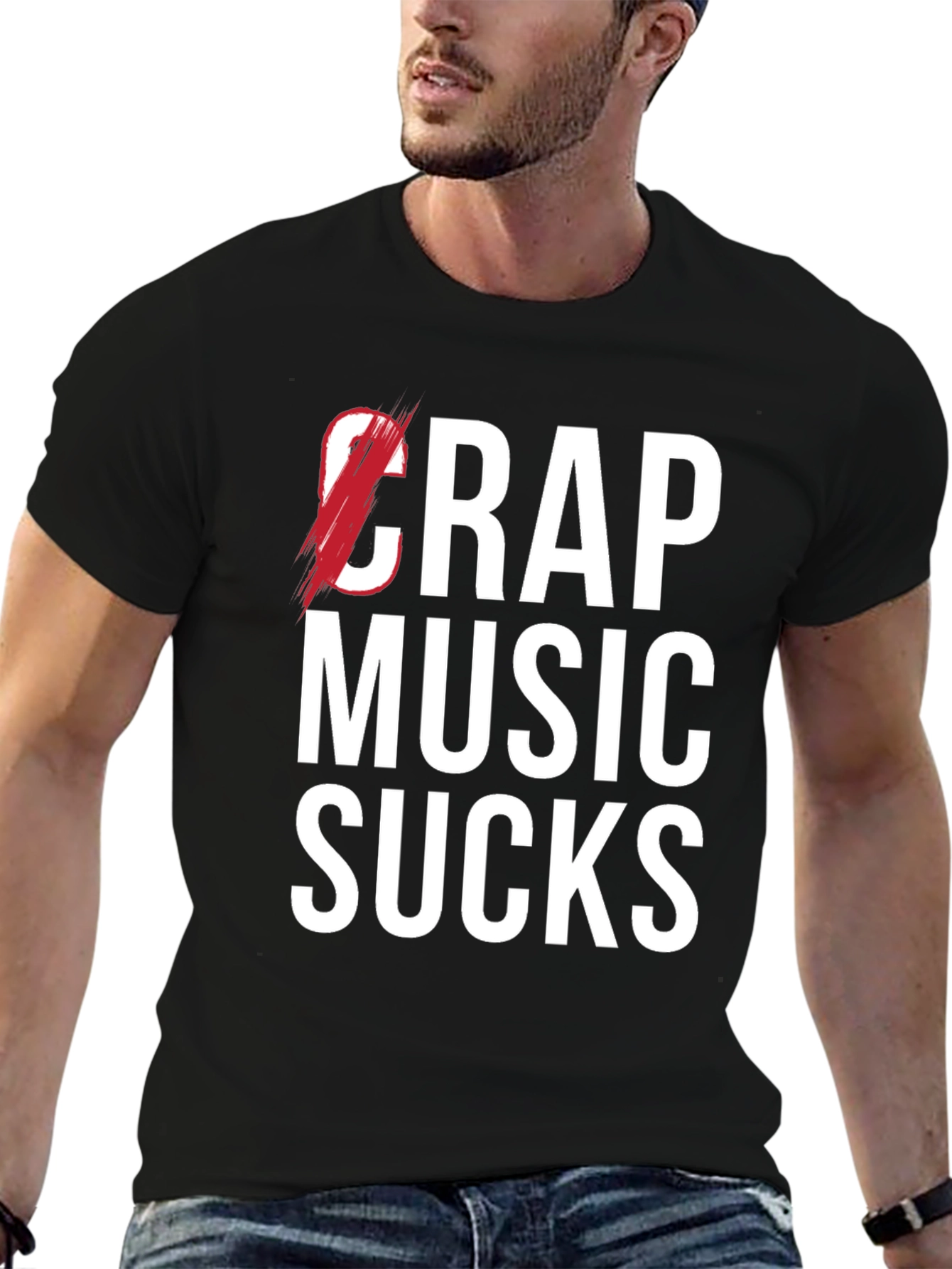 Crap Music Sucks Graphic Tee