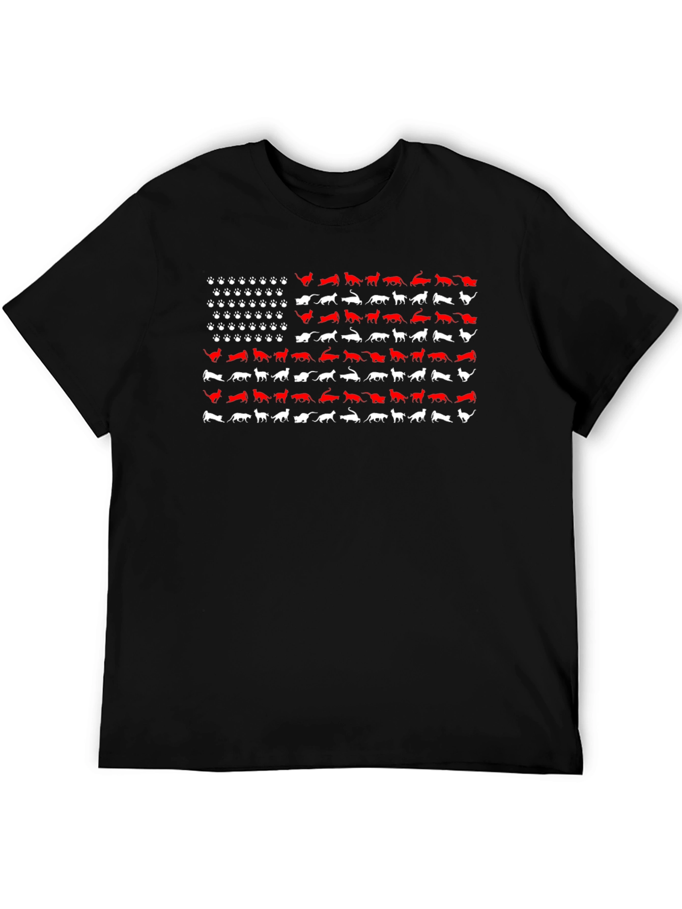 American Flag Cats T-Shirt - Patriotic Feline Tee
