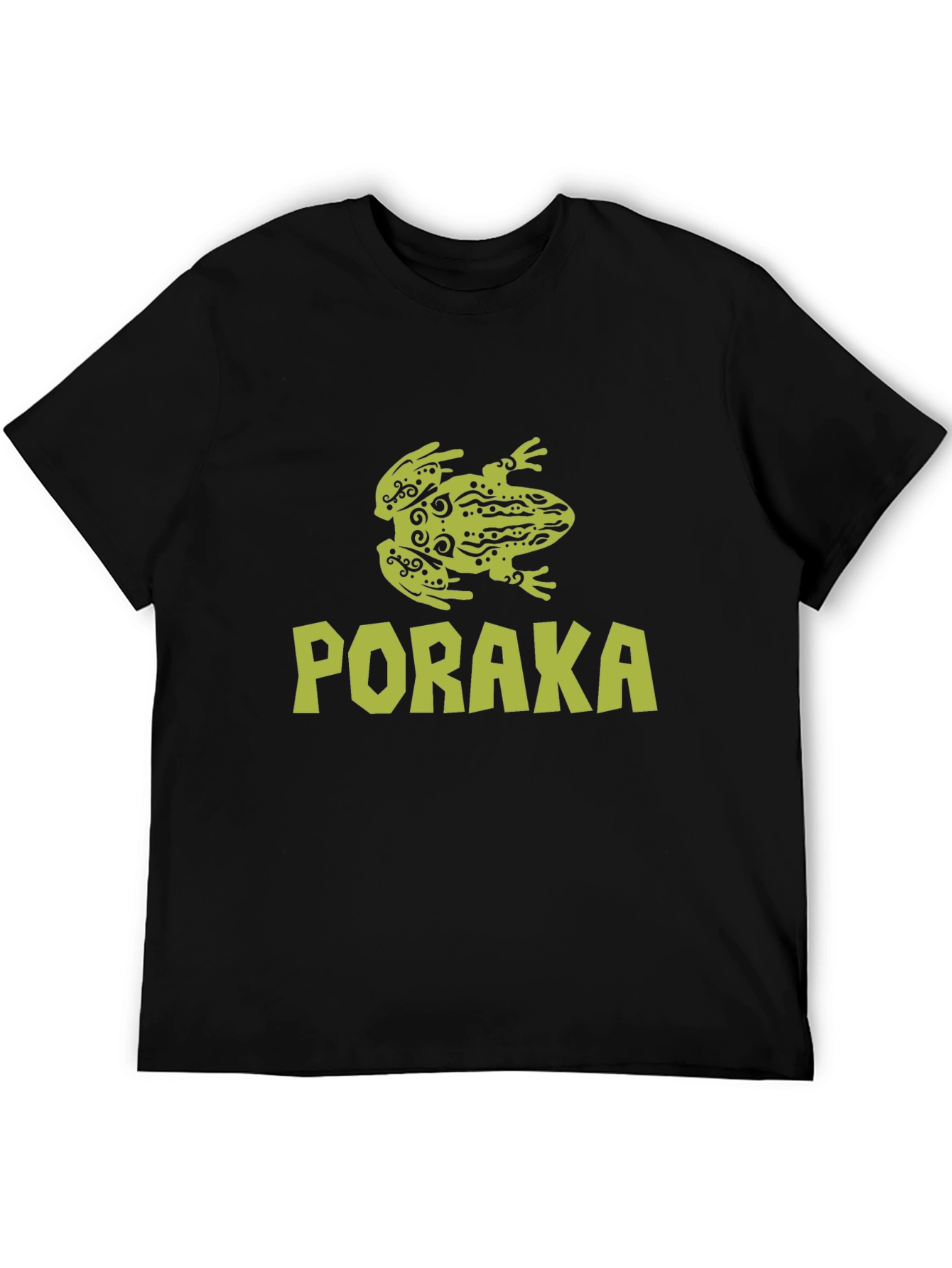 Poraka Frog Graphic Black T-Shirt