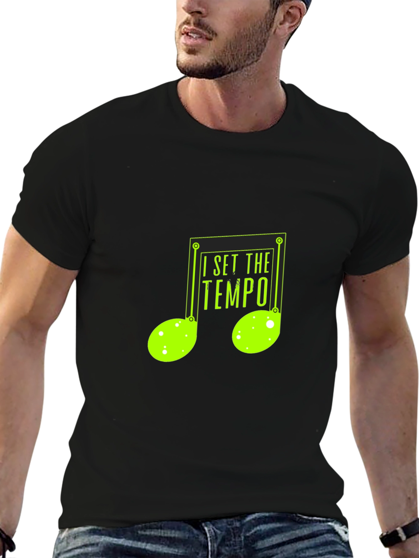 I Set the Tempo Music Note Graphic T-Shirt