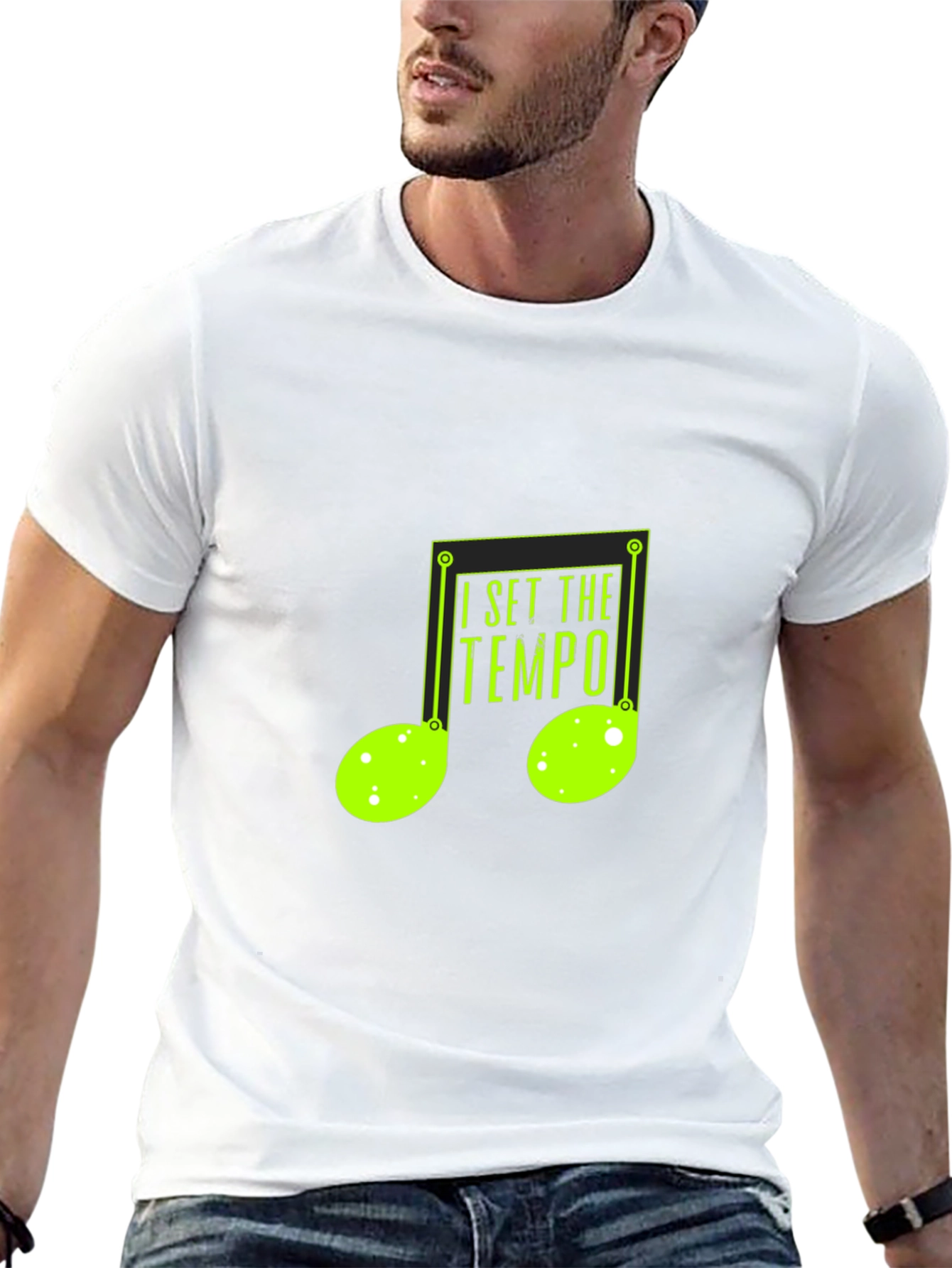 I Set the Tempo Music Note Graphic T-Shirt