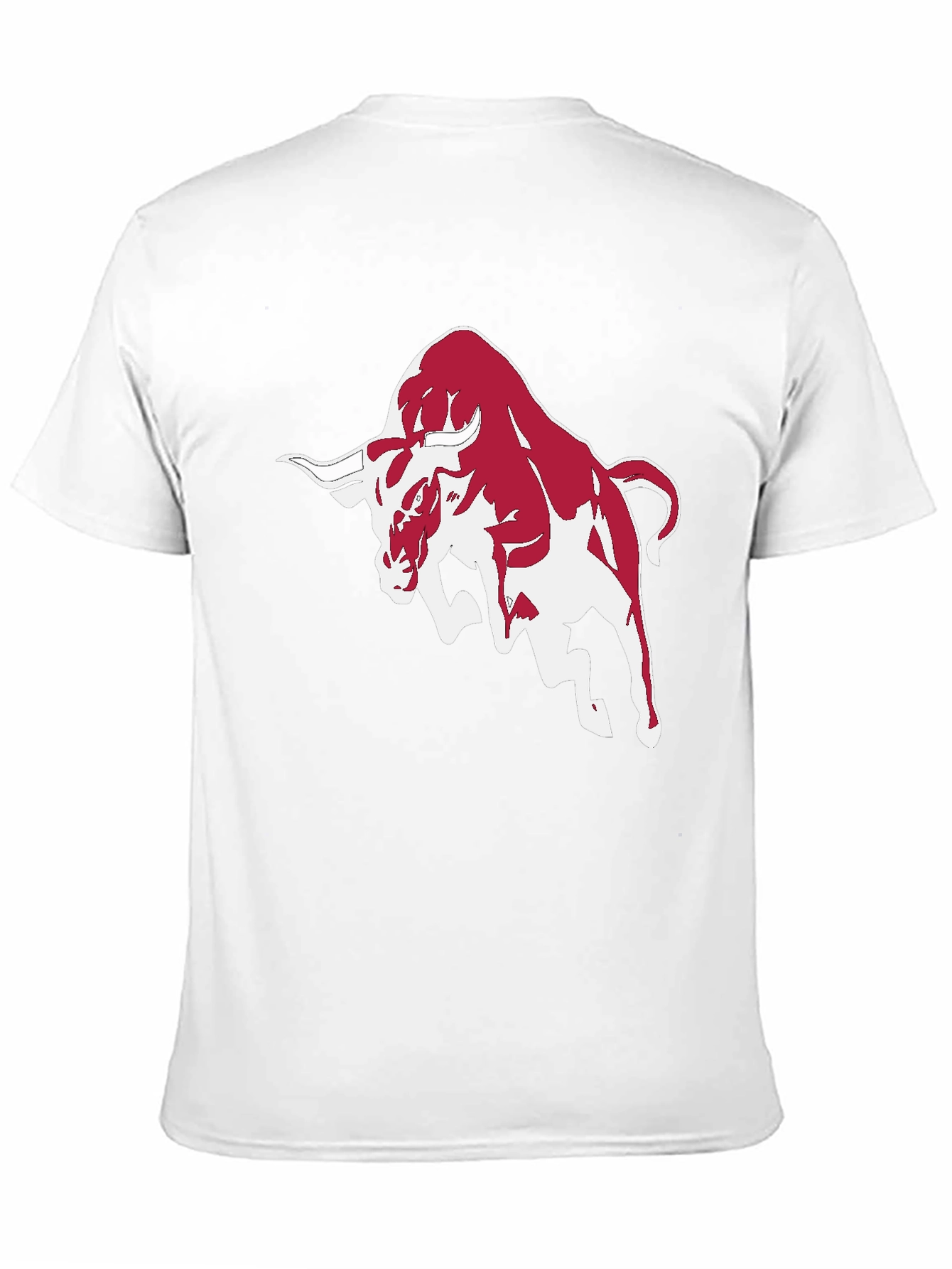 Mens Black T-Shirt with Bull Graphic
