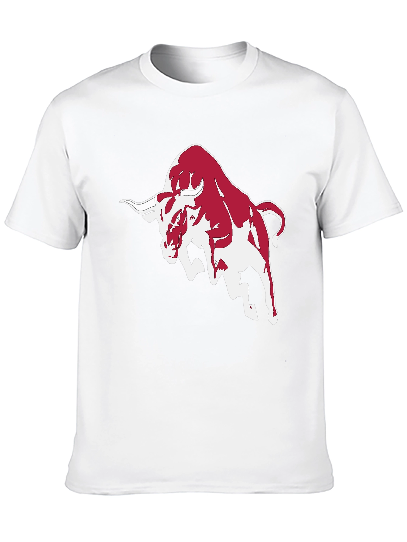 Mens Black T-Shirt with Bull Graphic