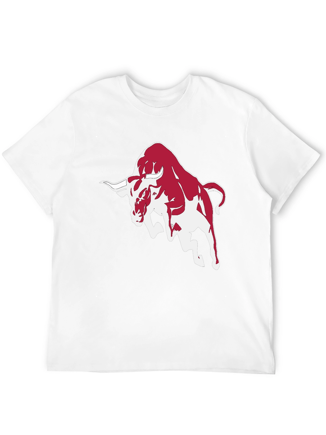Mens Black T-Shirt with Bull Graphic