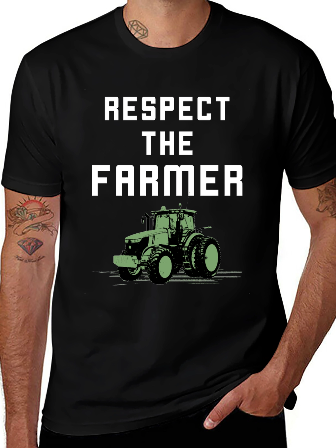 Respect the Farmer T-Shirt - Tractor Graphic Tee