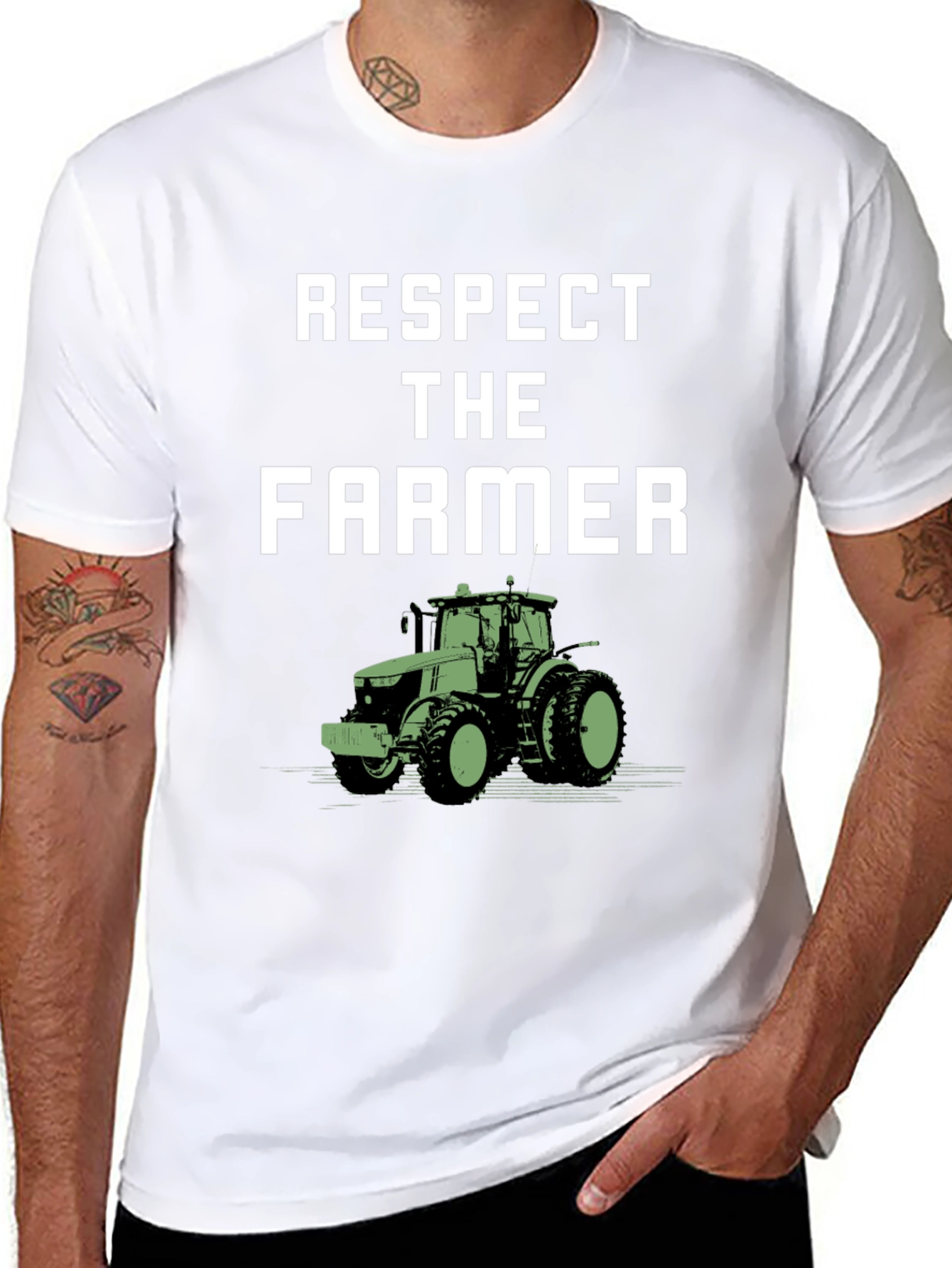 Respect the Farmer T-Shirt - Tractor Graphic Tee