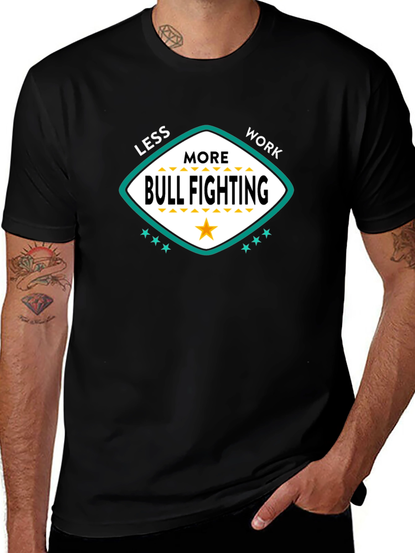 Less Work More Bull Fighting Graphic Tee