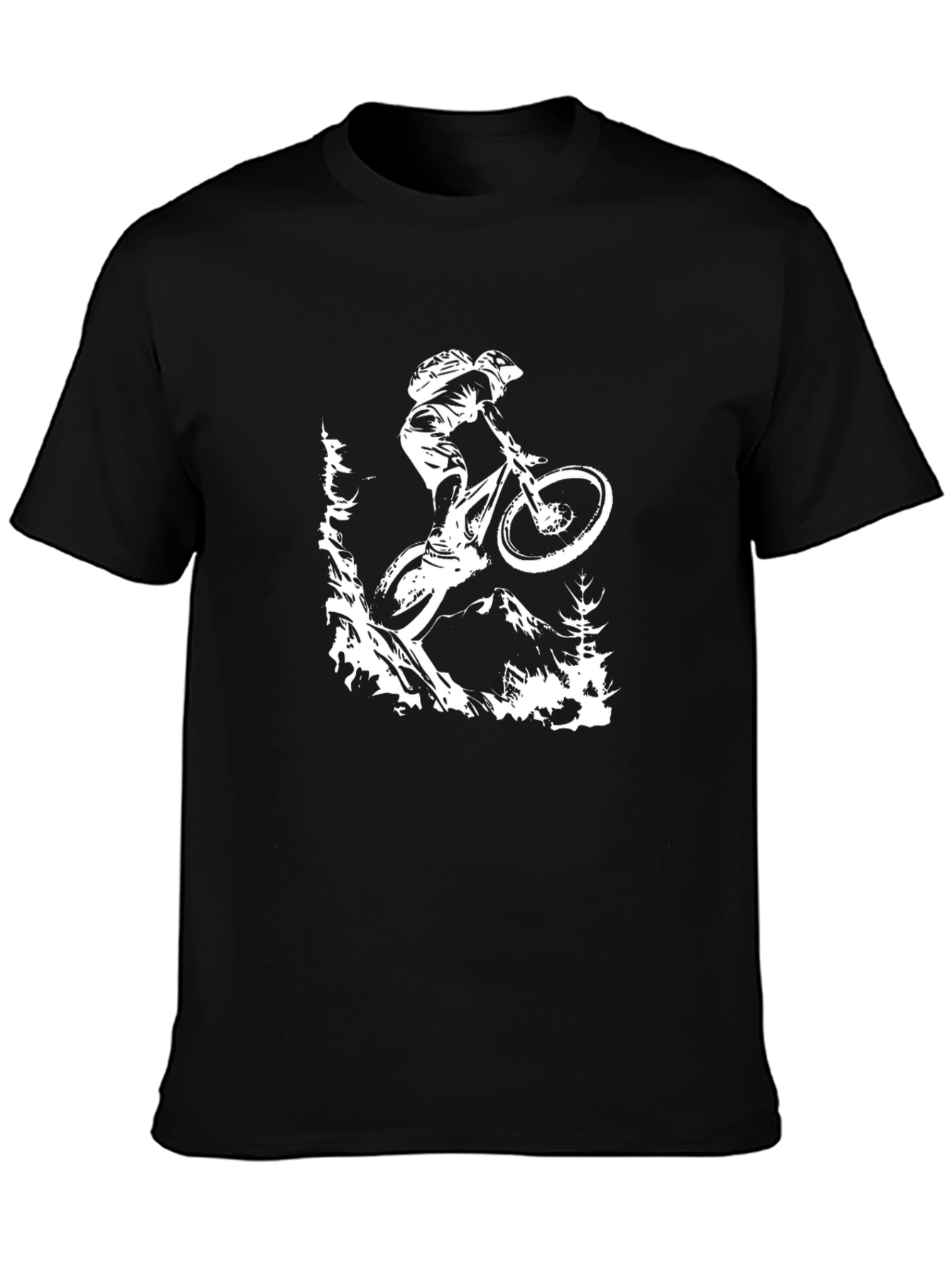 Mountain Biker Graphic Tee - Black
