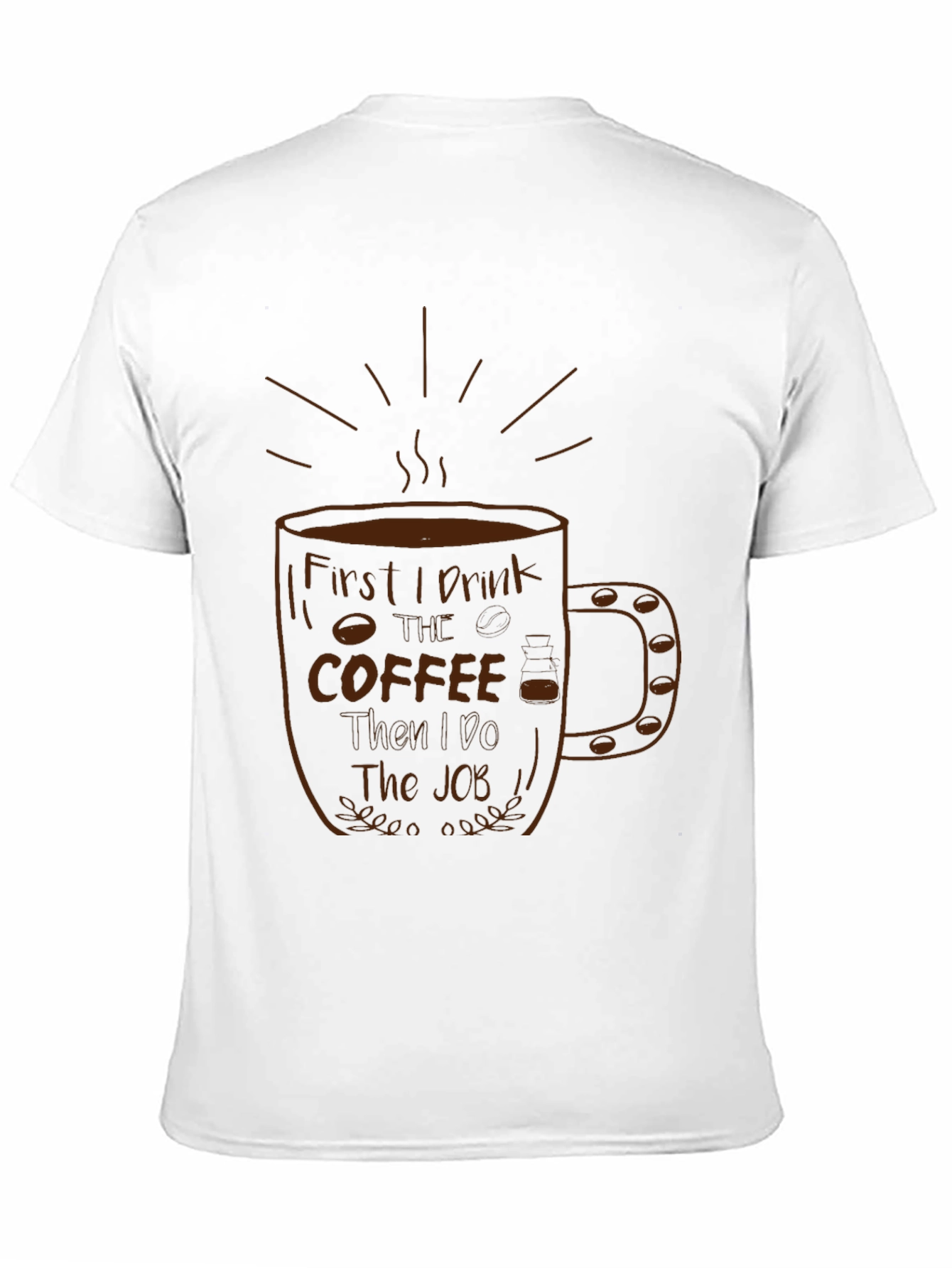 Coffee First T-Shirt - Black Graphic Tee