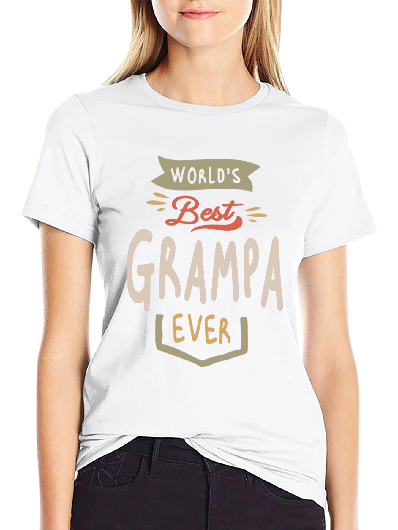 Worlds Best Grampa Ever Black T-Shirt