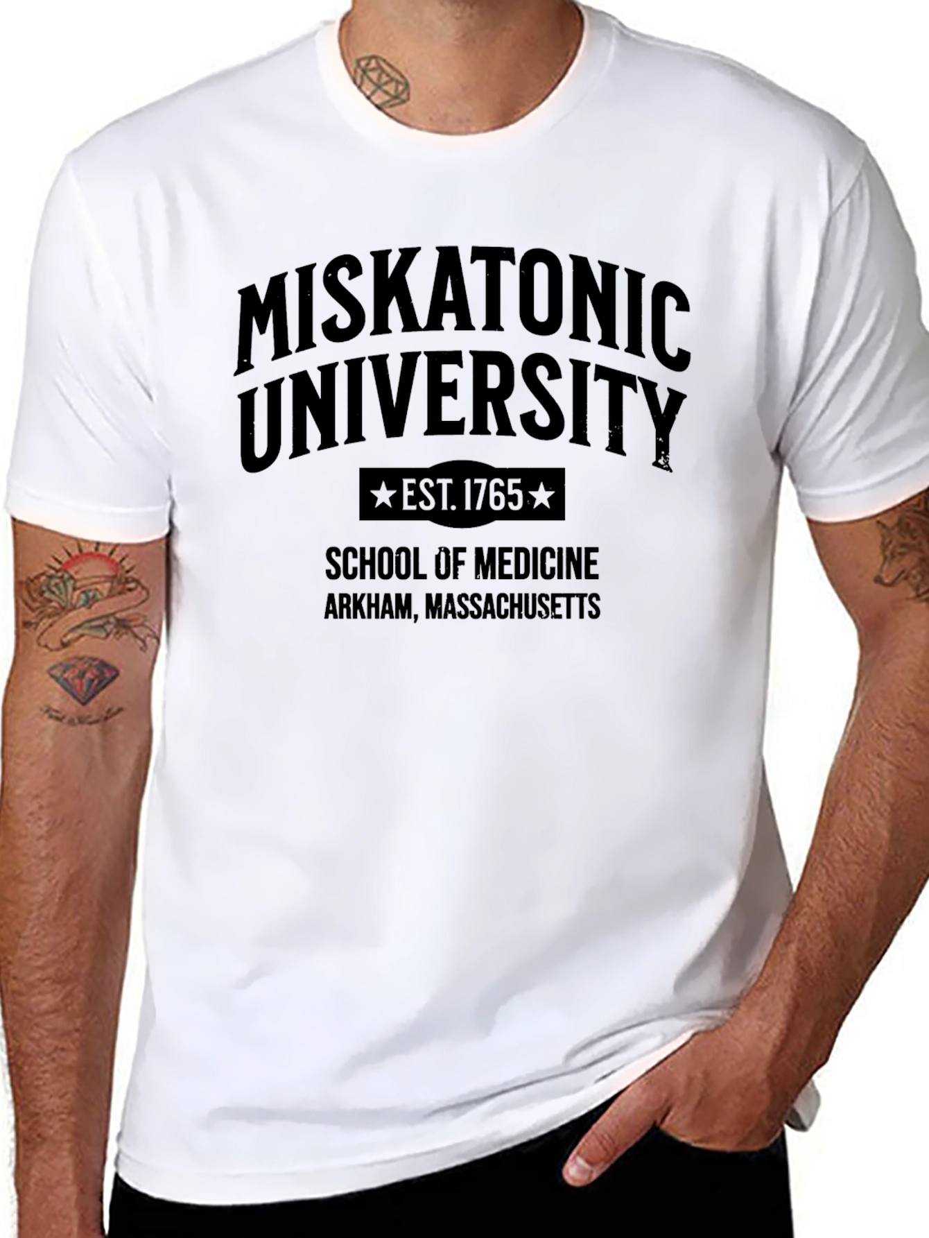 Miskatonic University Black Graphic T-Shirt