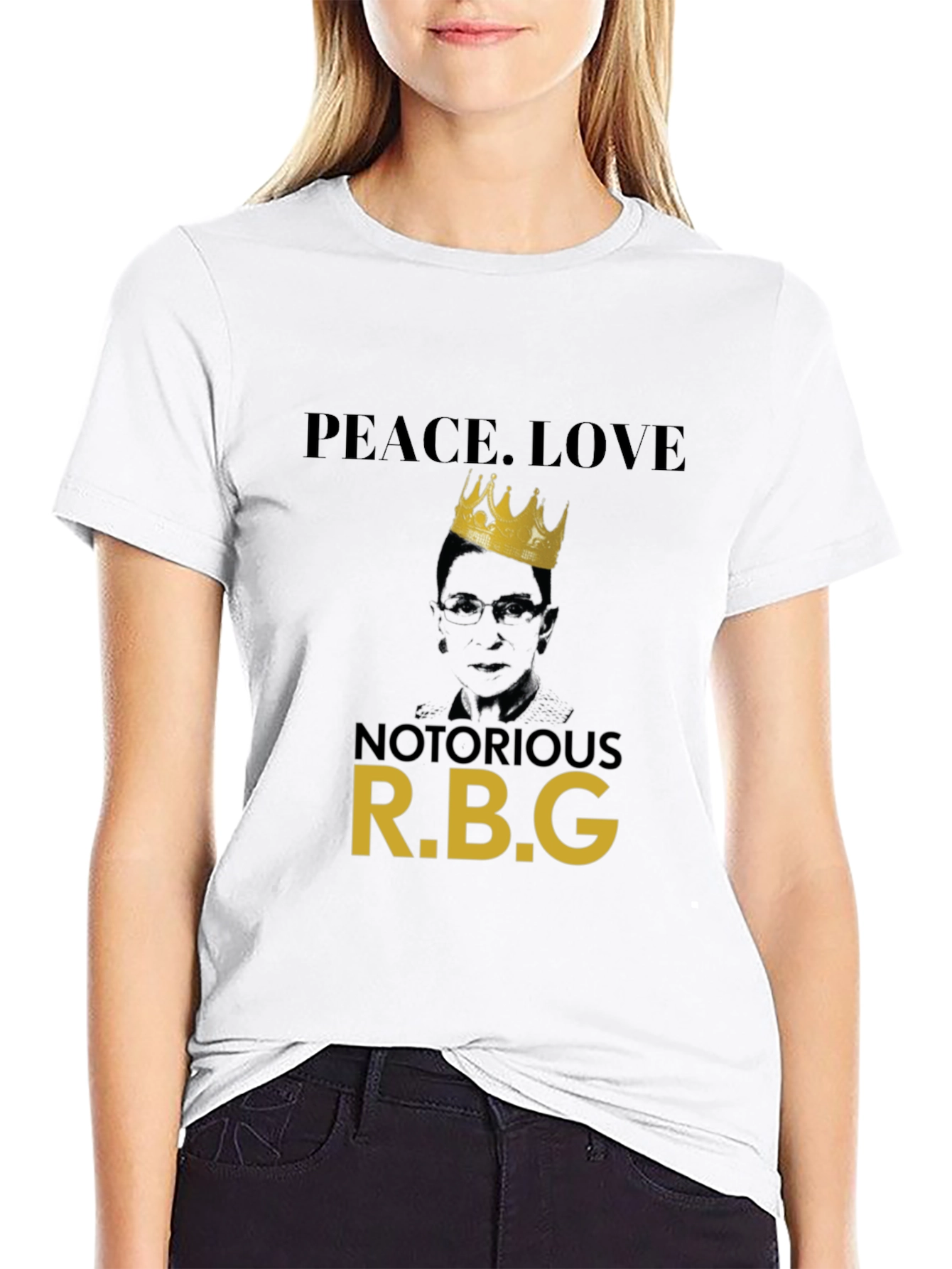 Notorious R.B.G. Peace Love Graphic Tee
