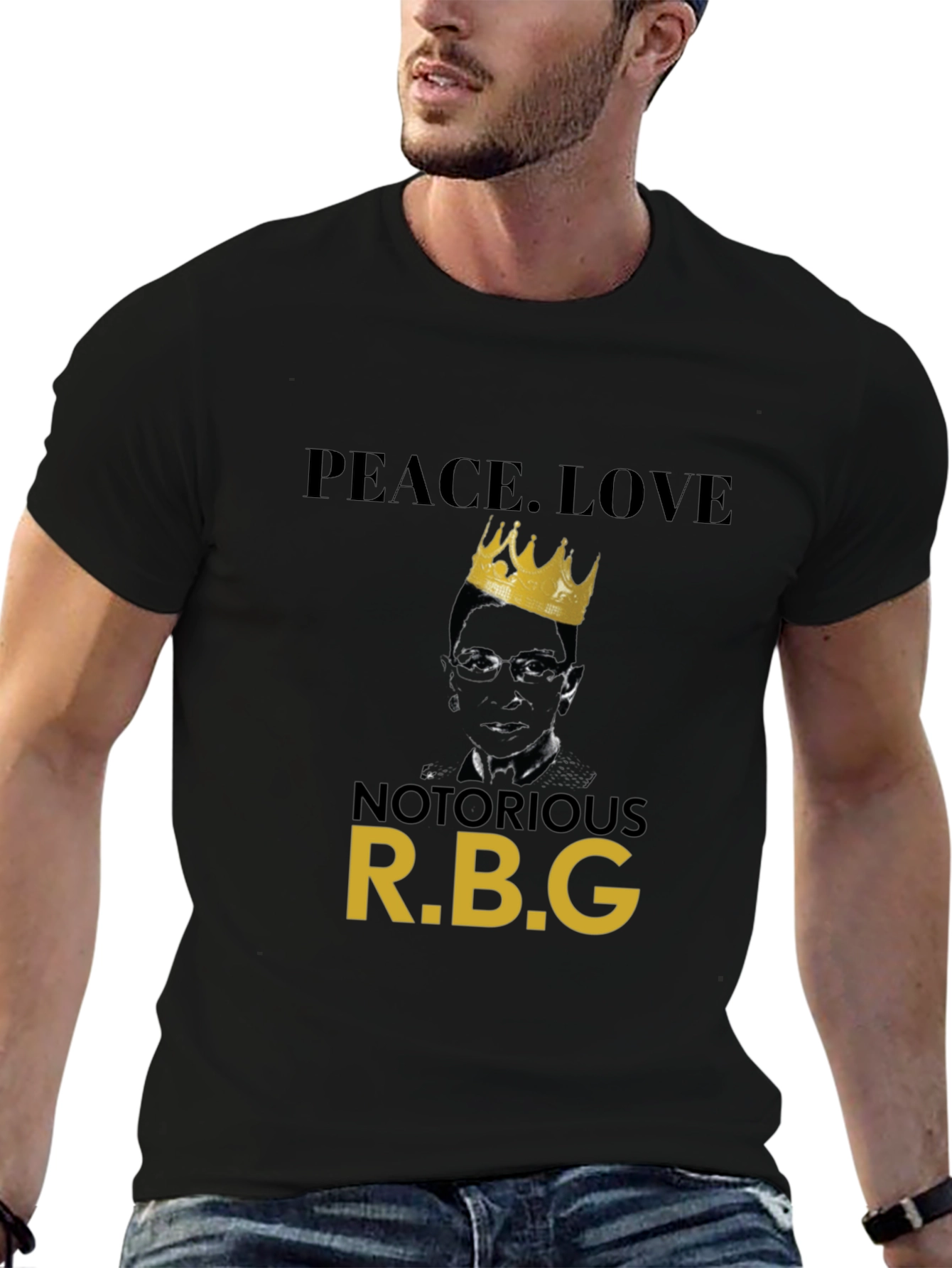 Notorious R.B.G. Peace Love Graphic Tee