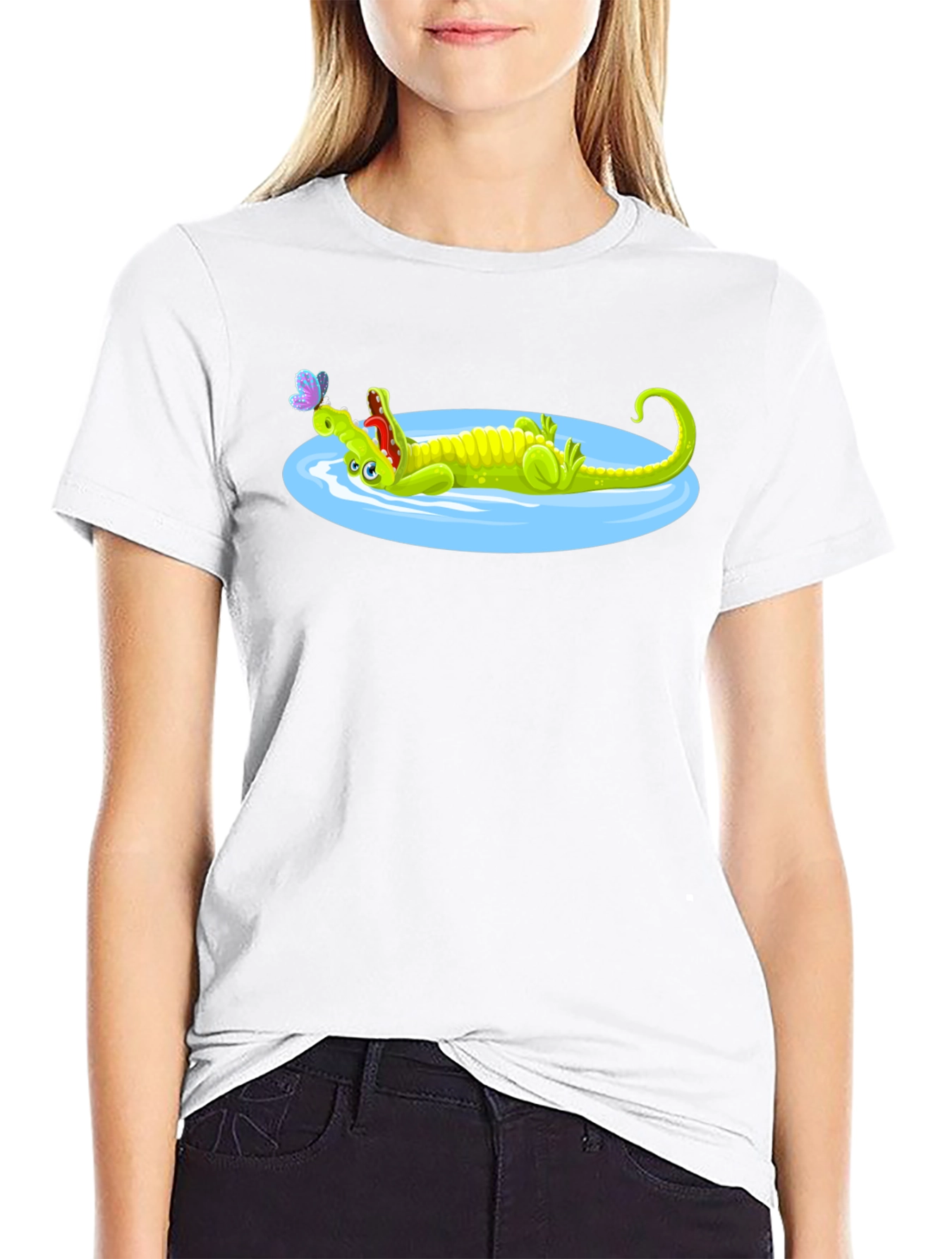 Cartoon Crocodile Graphic Tee