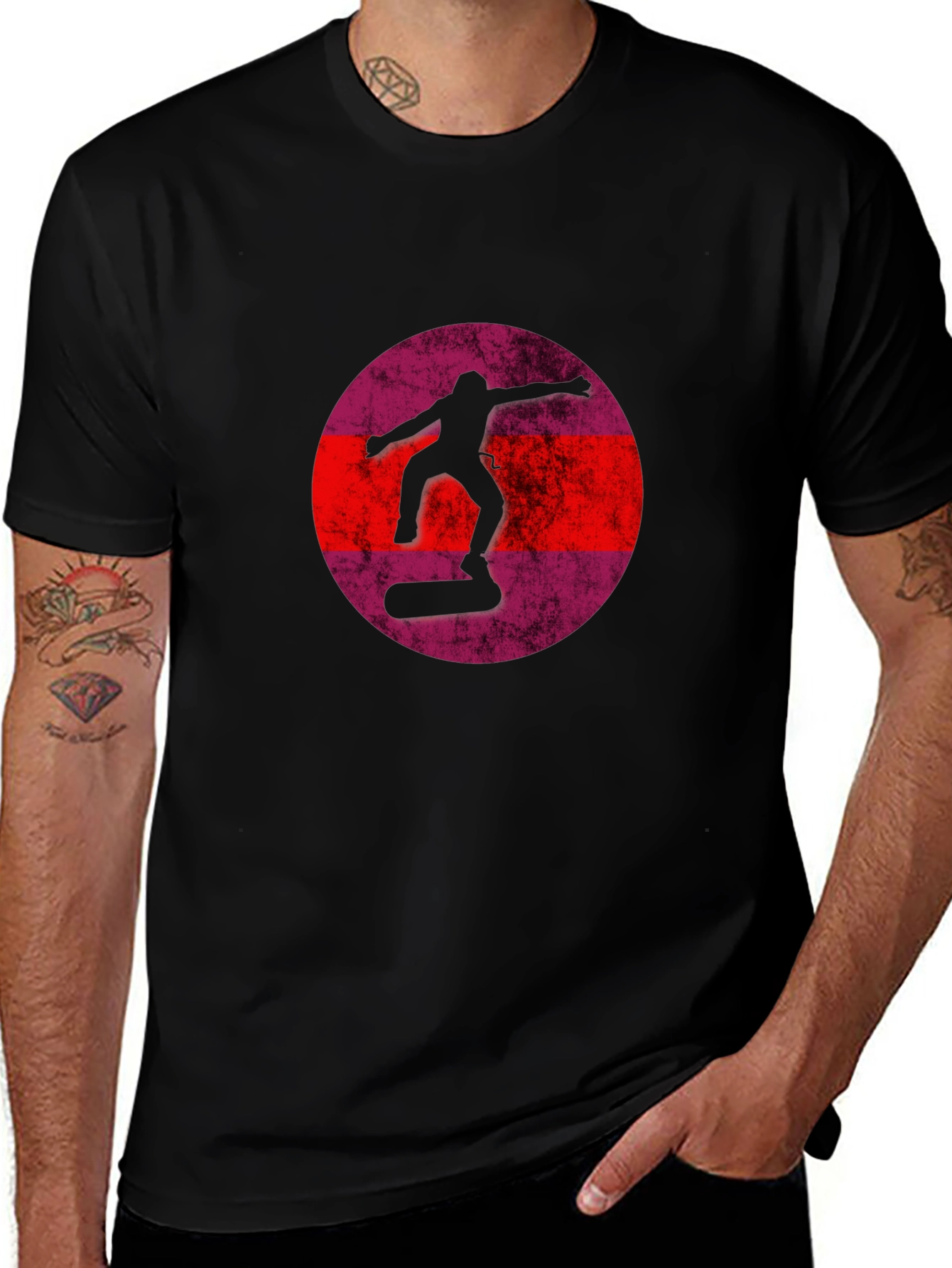 Skateboarder Graphic Tee - Retro Style