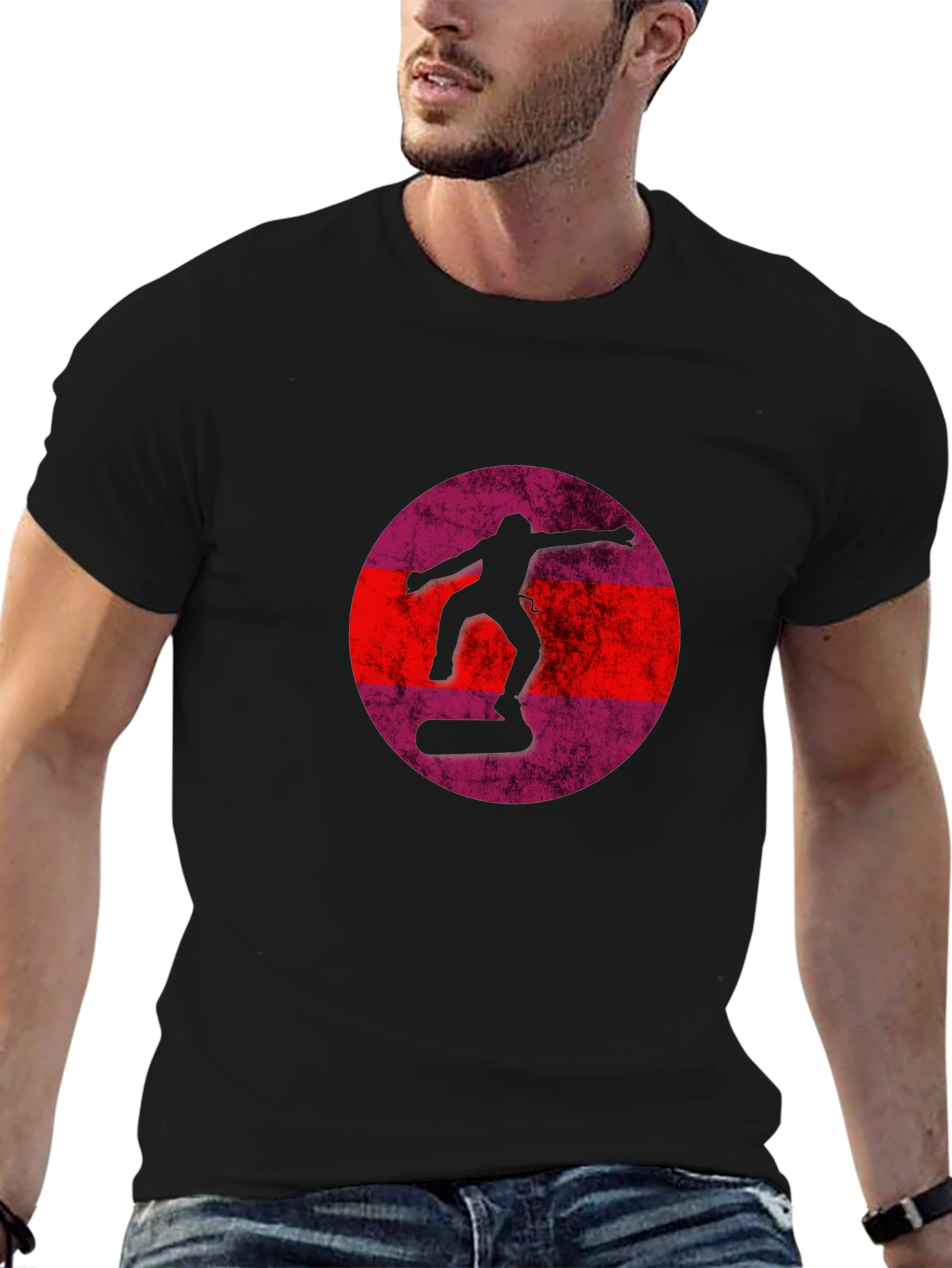 Skateboarder Graphic Tee - Retro Style