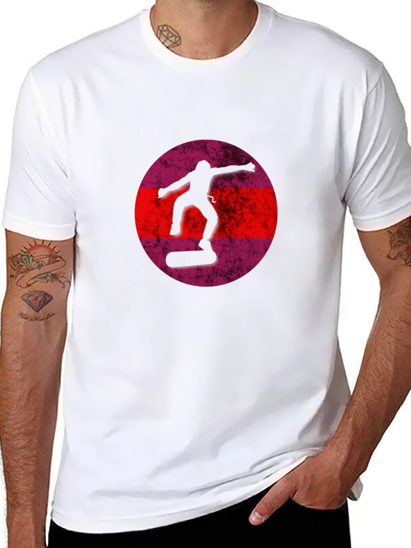 Skateboarder Graphic Tee - Retro Style